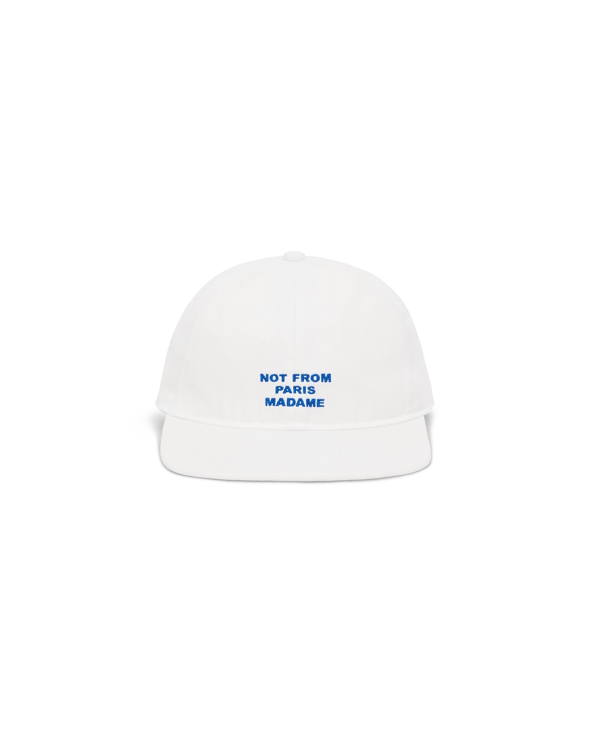 Drôle De Monsieur Flat Slogan Cap Weiß Baumwolle