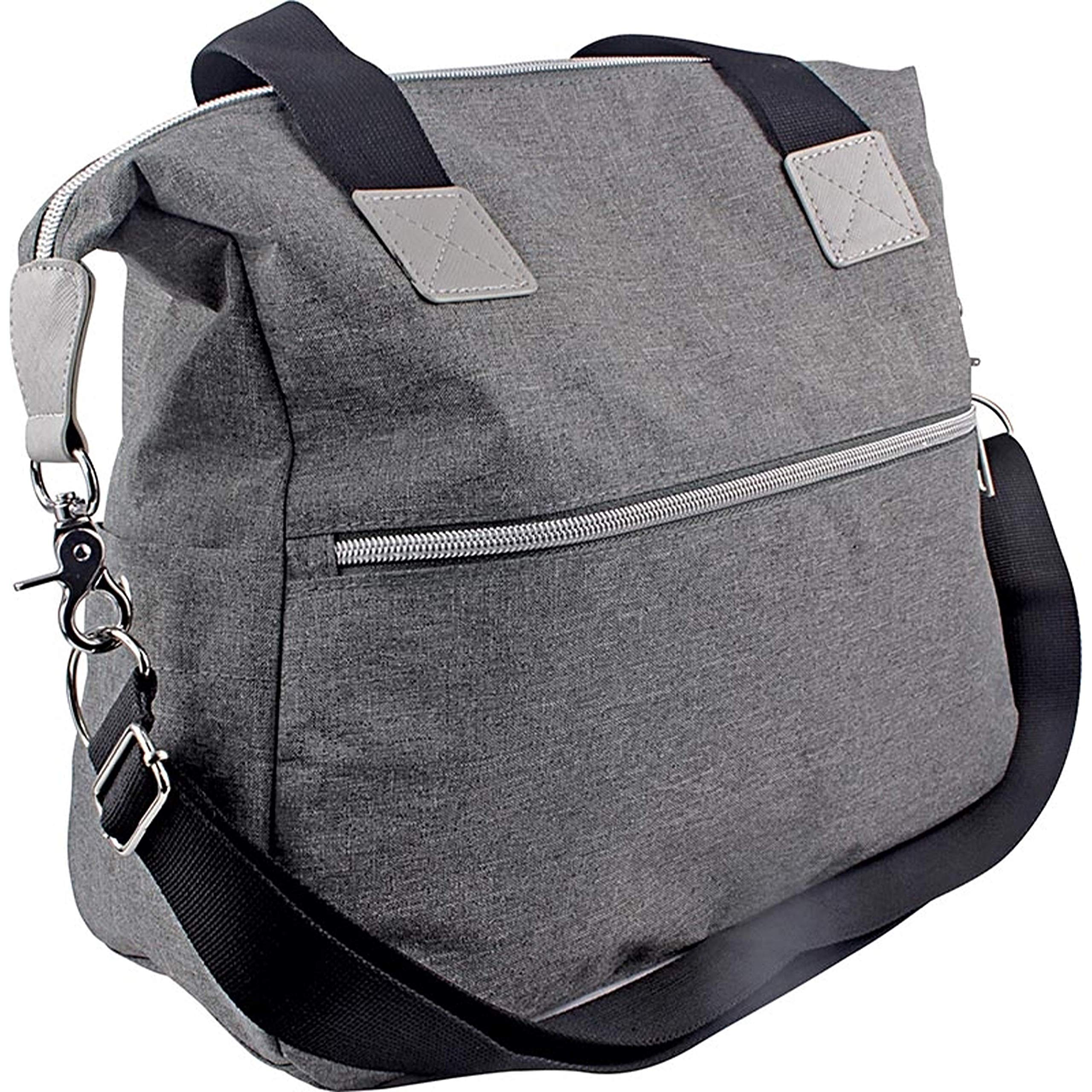 Dooky Diaper Wickeltasche Shoulder Bag grau Melange 8 Fächer