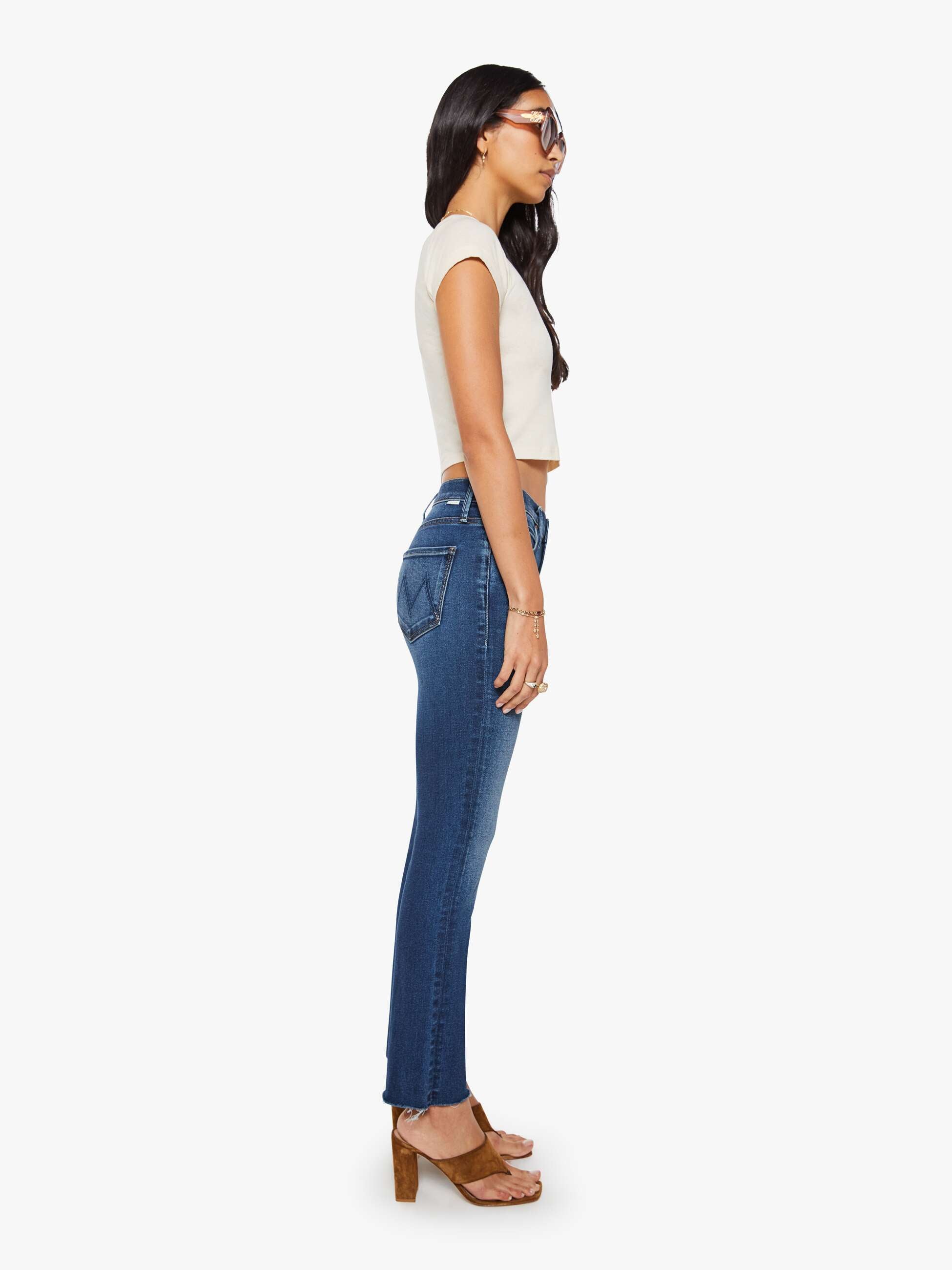 Mother Mid Rise Dazzler Jeans Taking Chances Fransen