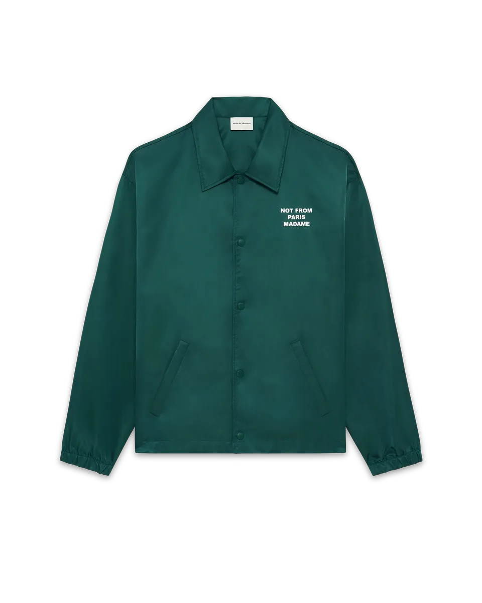 Drôle De Monsieur La Veste Slogan Jacke Dunkelgrün Nylon