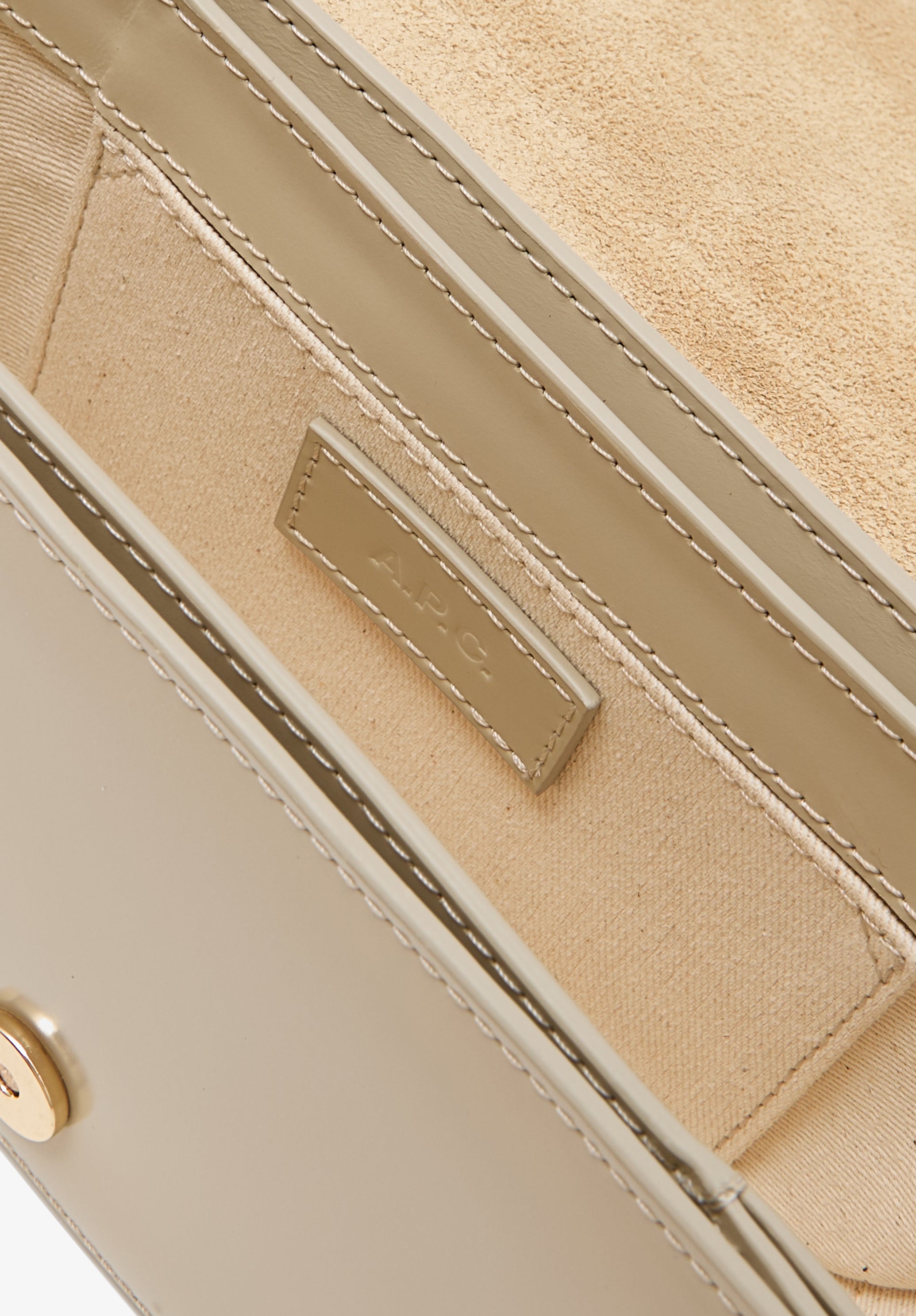 A.P.C. Le B-Side Small Umhängetasche weiß Leder