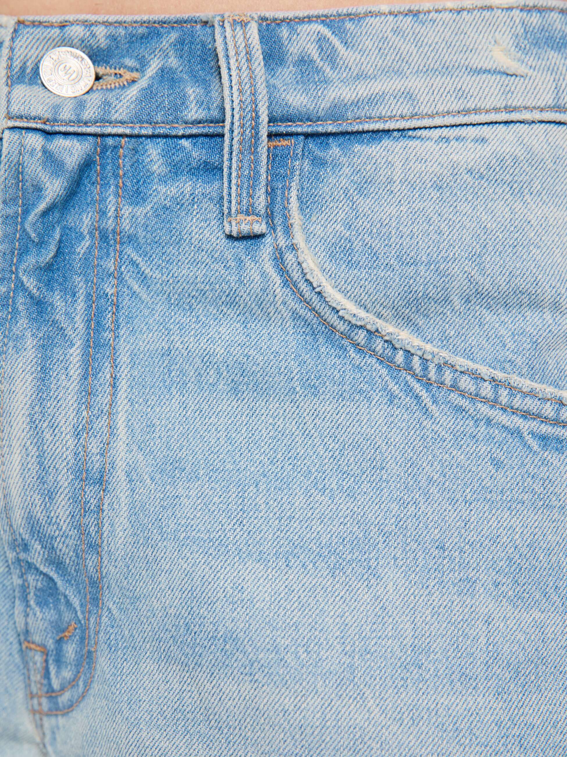 Mother Delinquent Ankle Cuff Out Of This World Jeans Hellblau