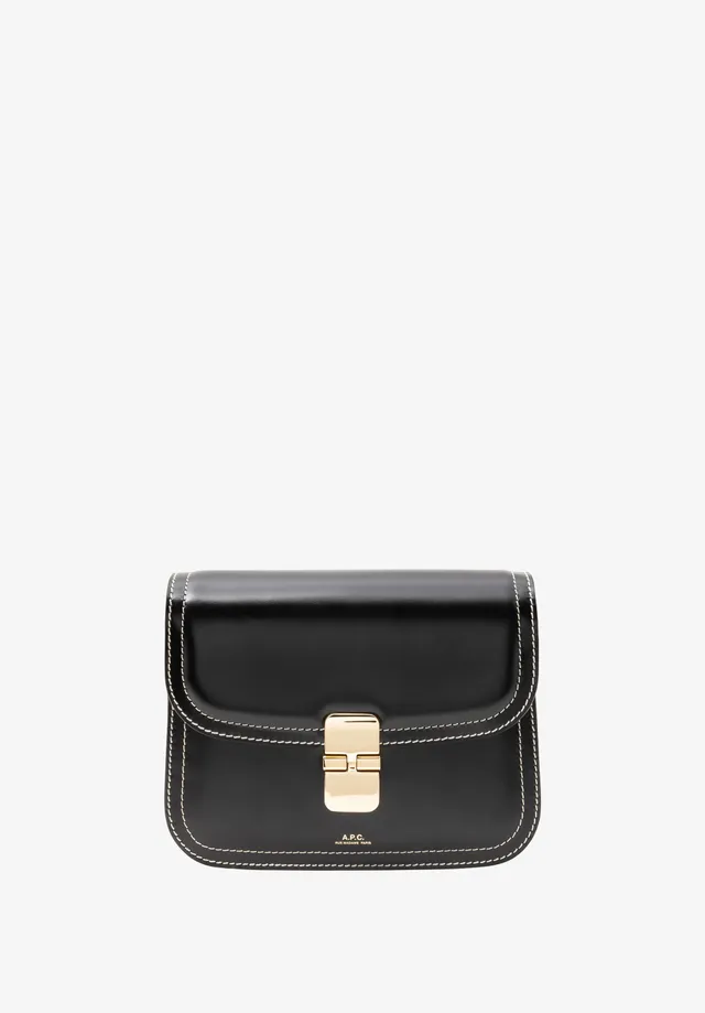 A.P.C. Grace Small Tasche schwarz Glattleder TU
