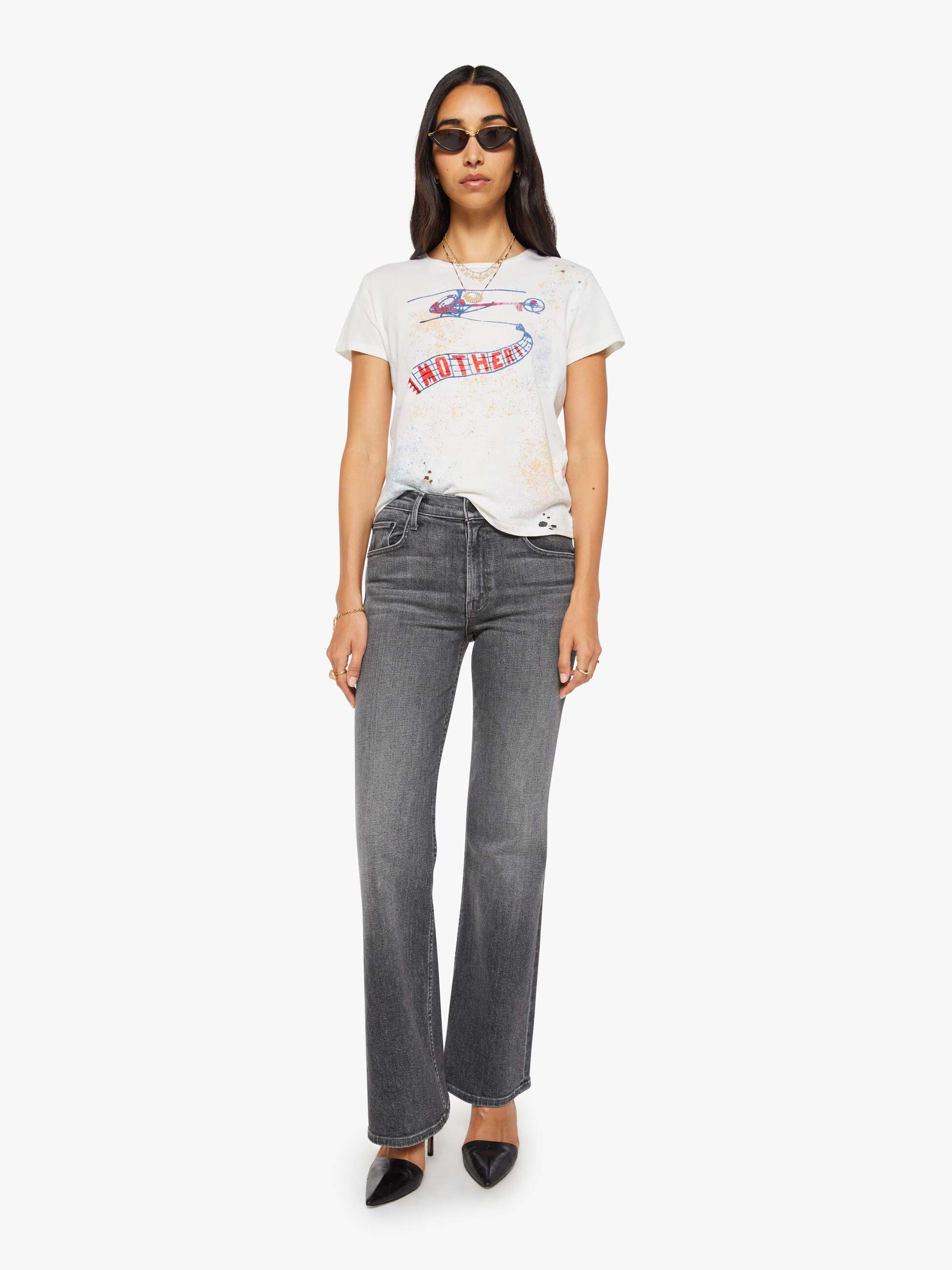 Mother The Lil Goodie Goodie T-Shirt Helicopter Offwhite