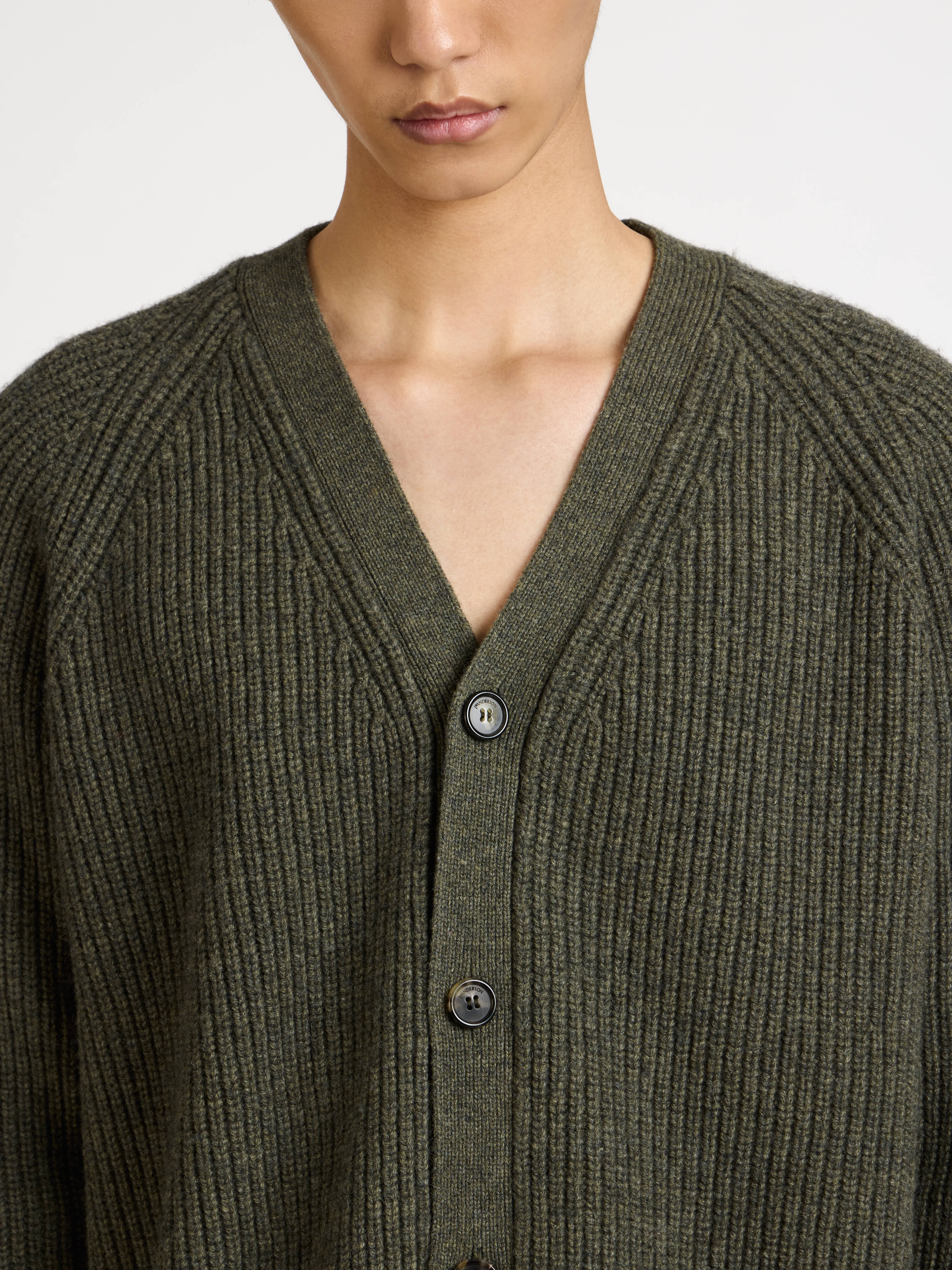 J.W.Anderson V-Neck Cardigan Strickjacke Herren Hunter Green M