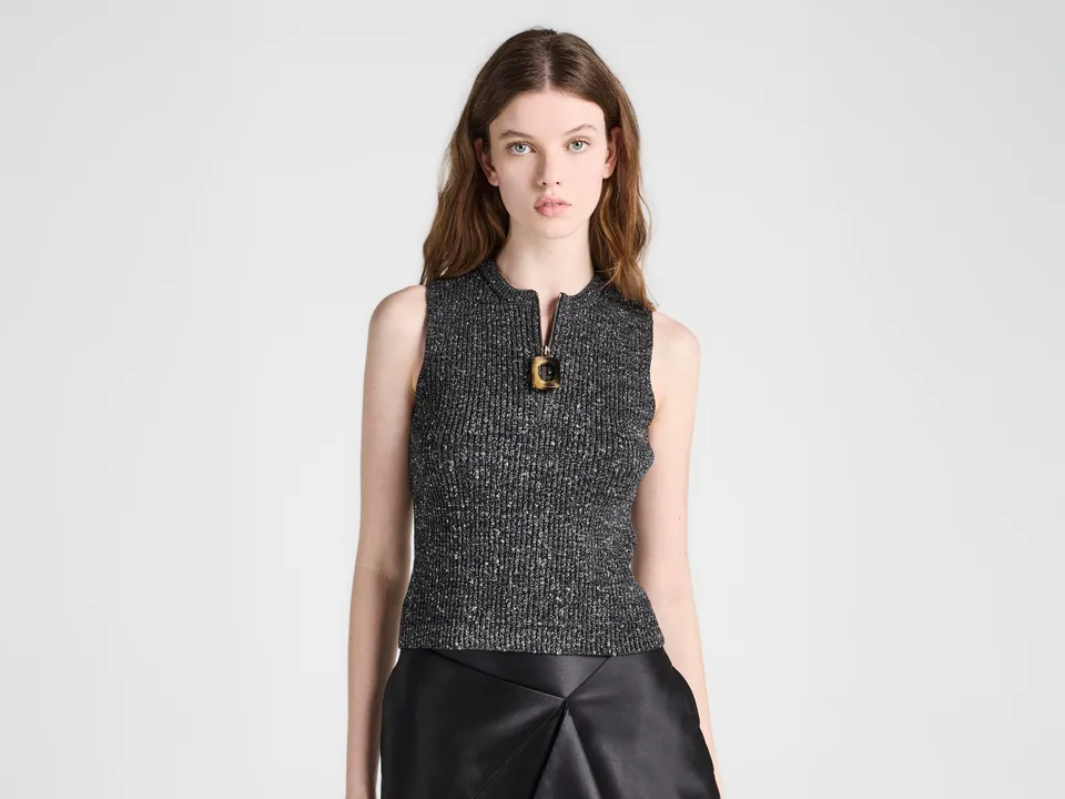 J.W.Anderson Zipped Tank Top Damen Schwarz Baumwolle