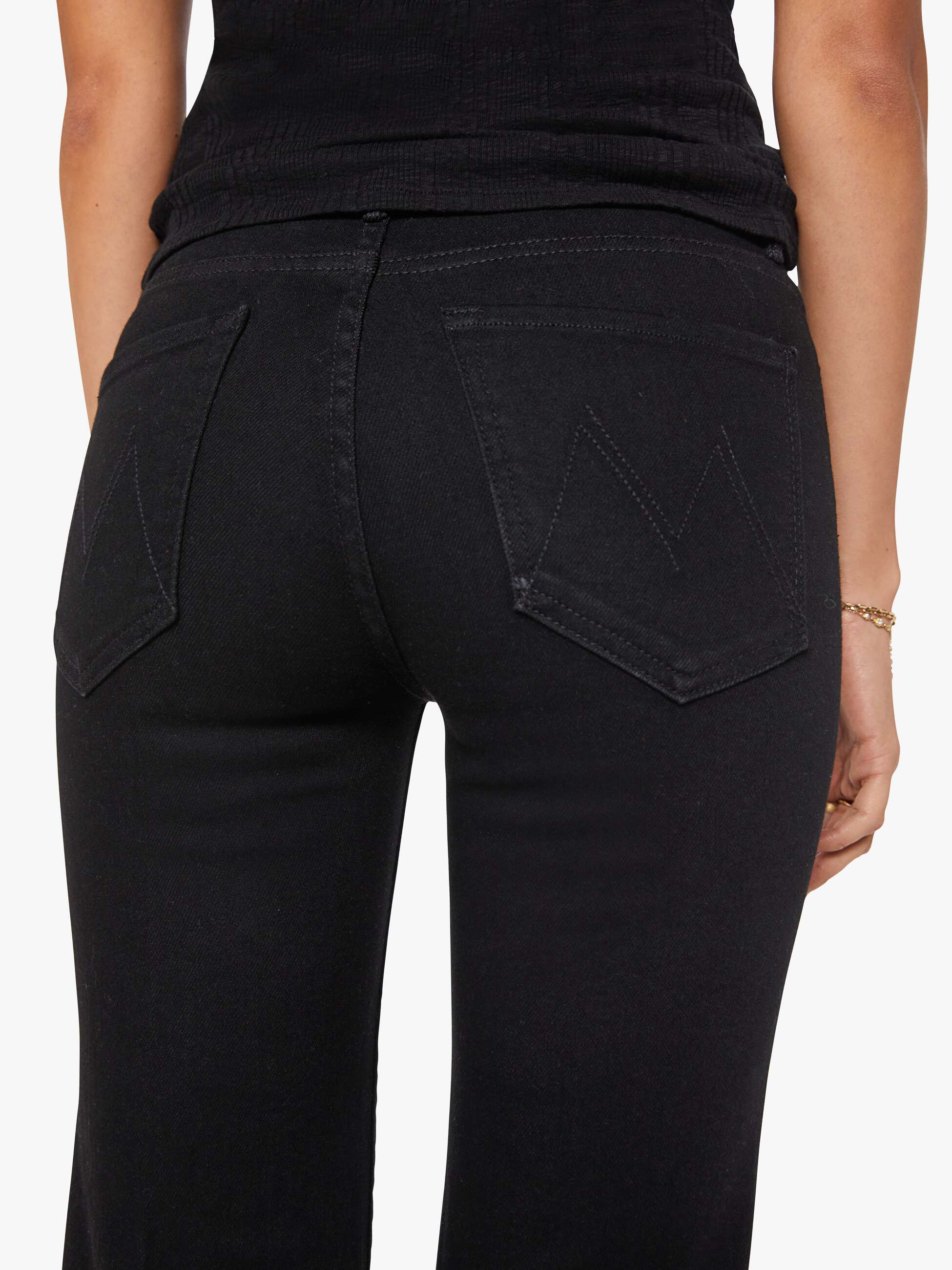 Mother Denim The Kick It Jeans Nighty Night Schwarz