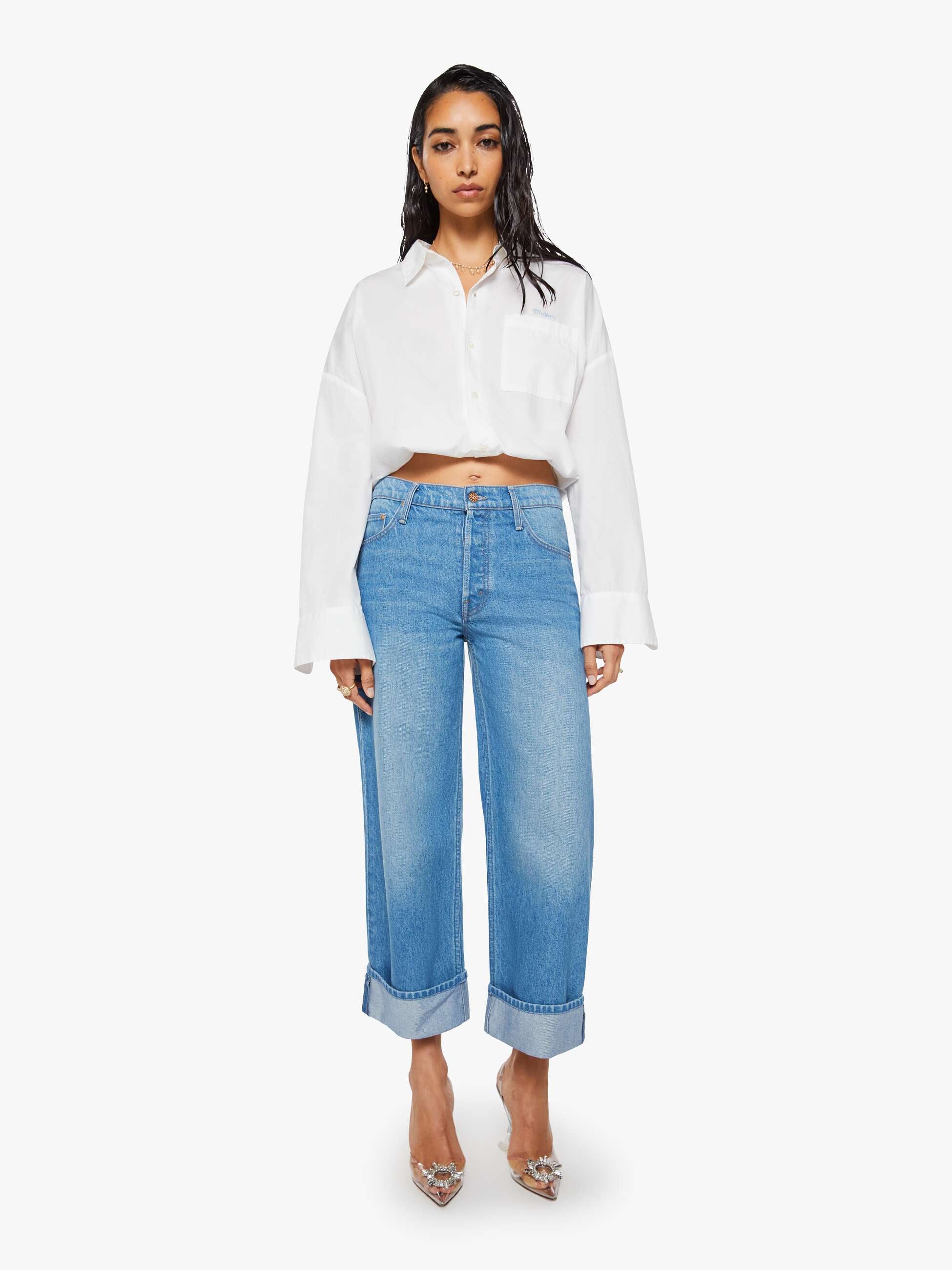 Mother SNACKS Smoothie Crop Cuff Jeans Secret Ingredient