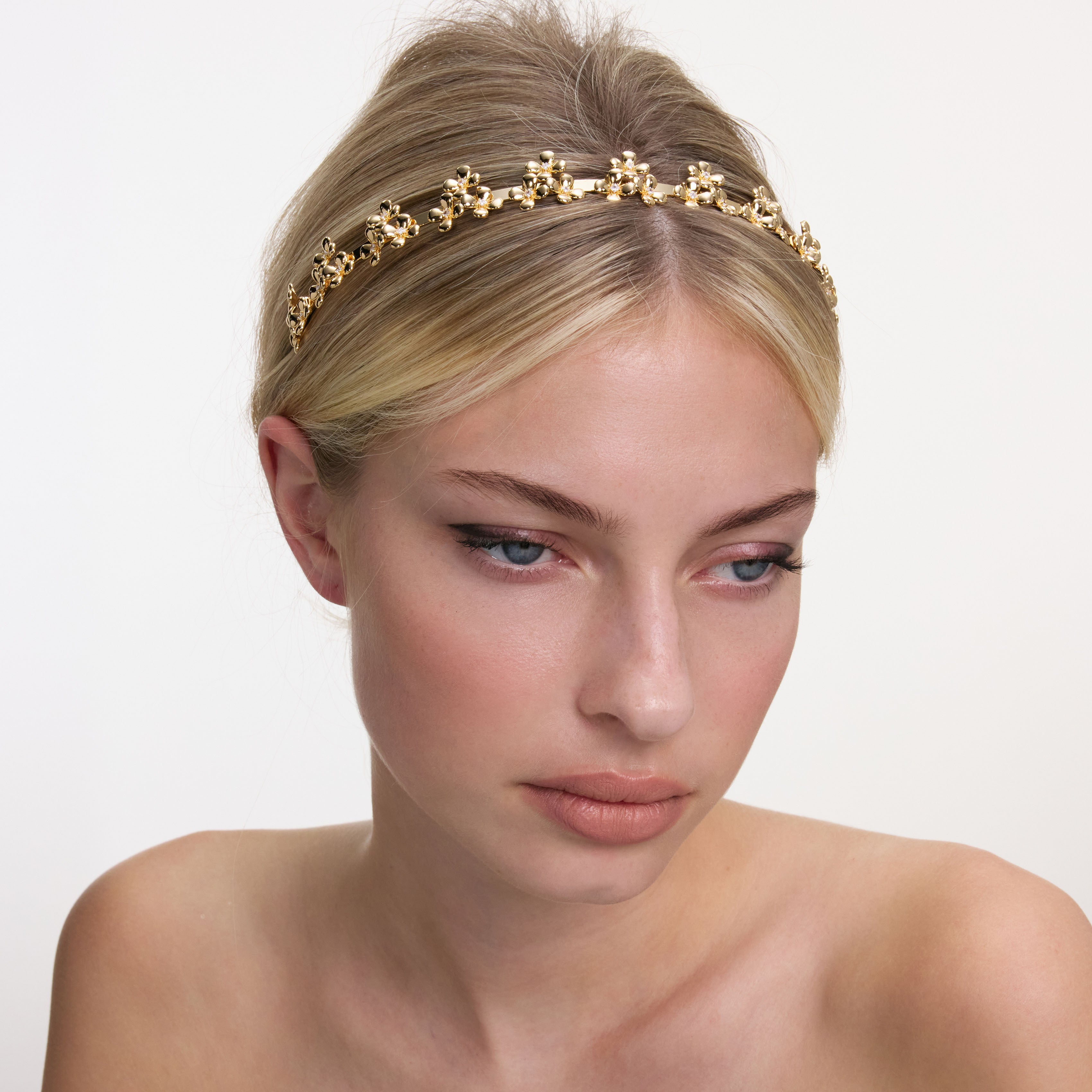 Self Portrait Flower Haarreif Gold Blumen
