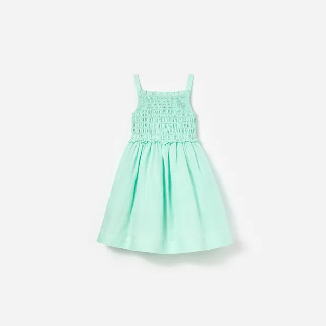 Self Portrait Dresses Mint Ramie Kinderkleid Grün Ramie