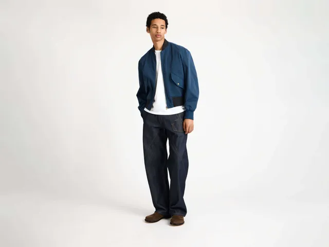 J.W.Anderson Bomber Jacket Bomberjacke washed navy Baumwolle