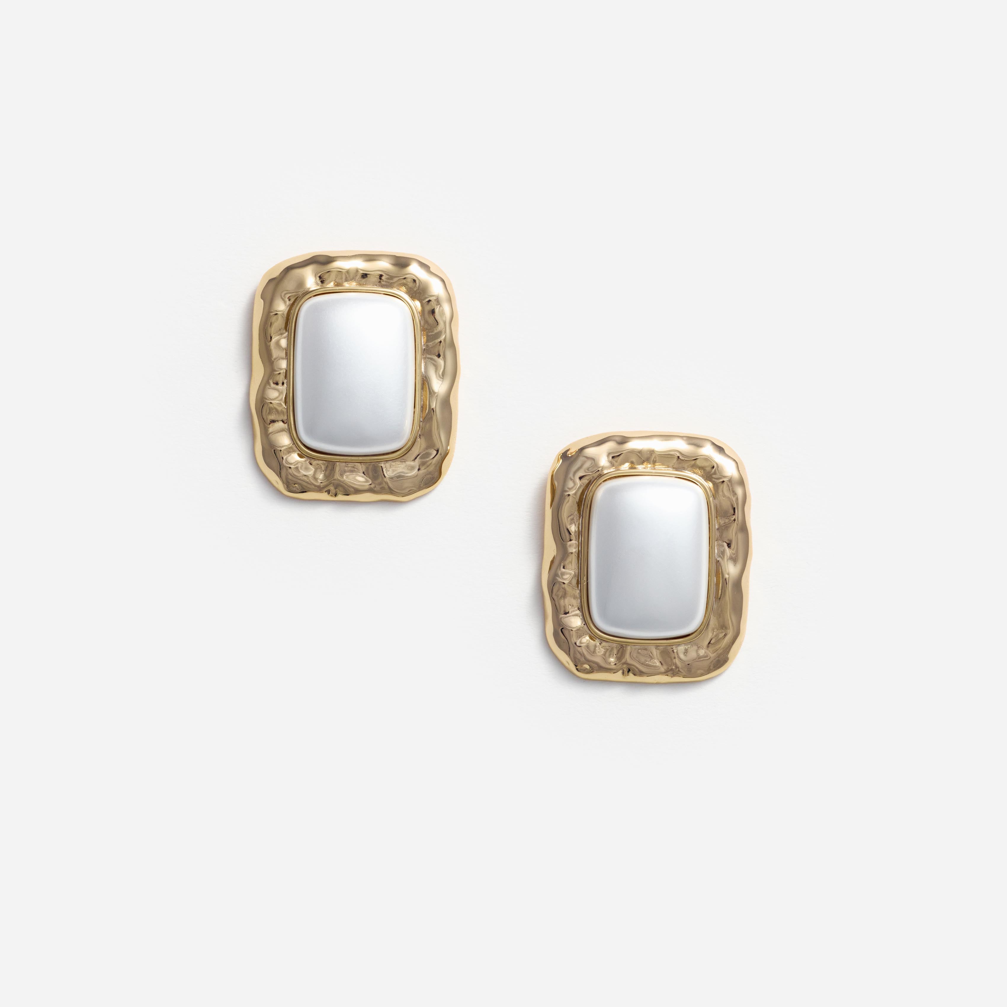 Self Portrait Jewellery Mottled Gold Pearl Earrings Ohrstecker One Size