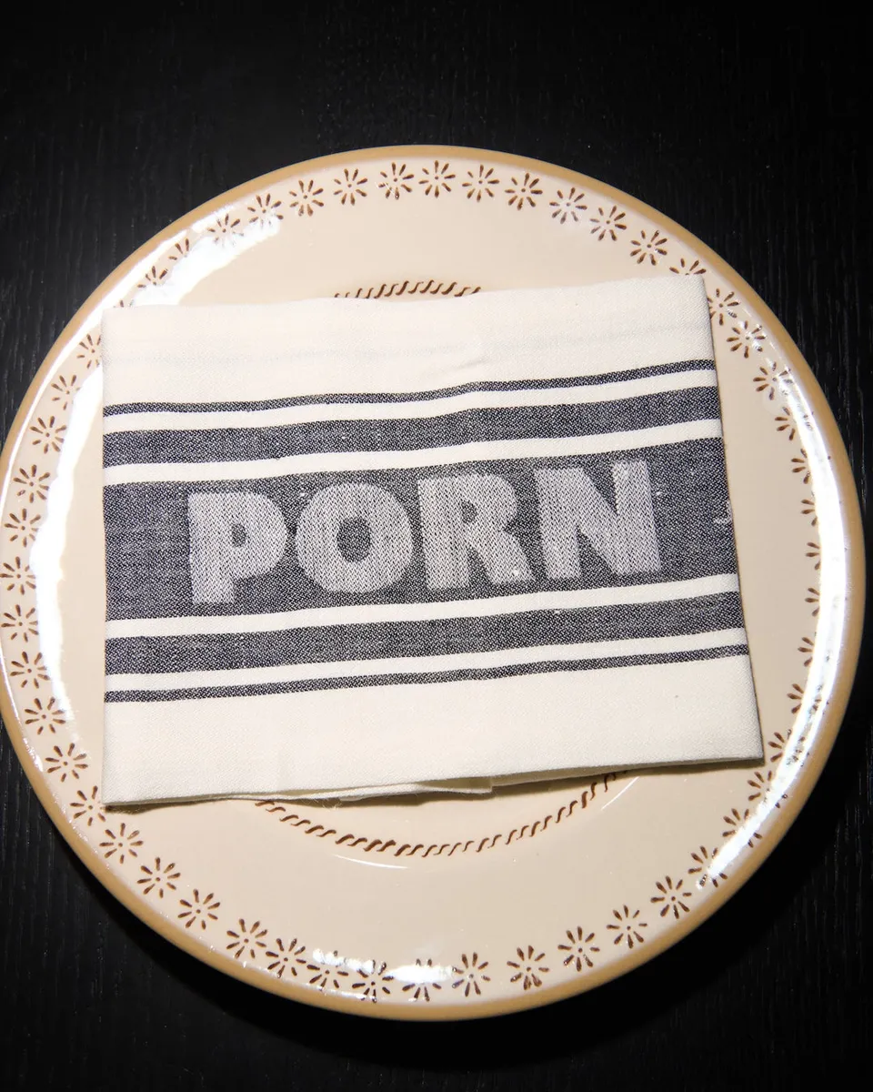 J.W.Anderson Homeware Porn Napkins Servietten Schwarz 6er Set