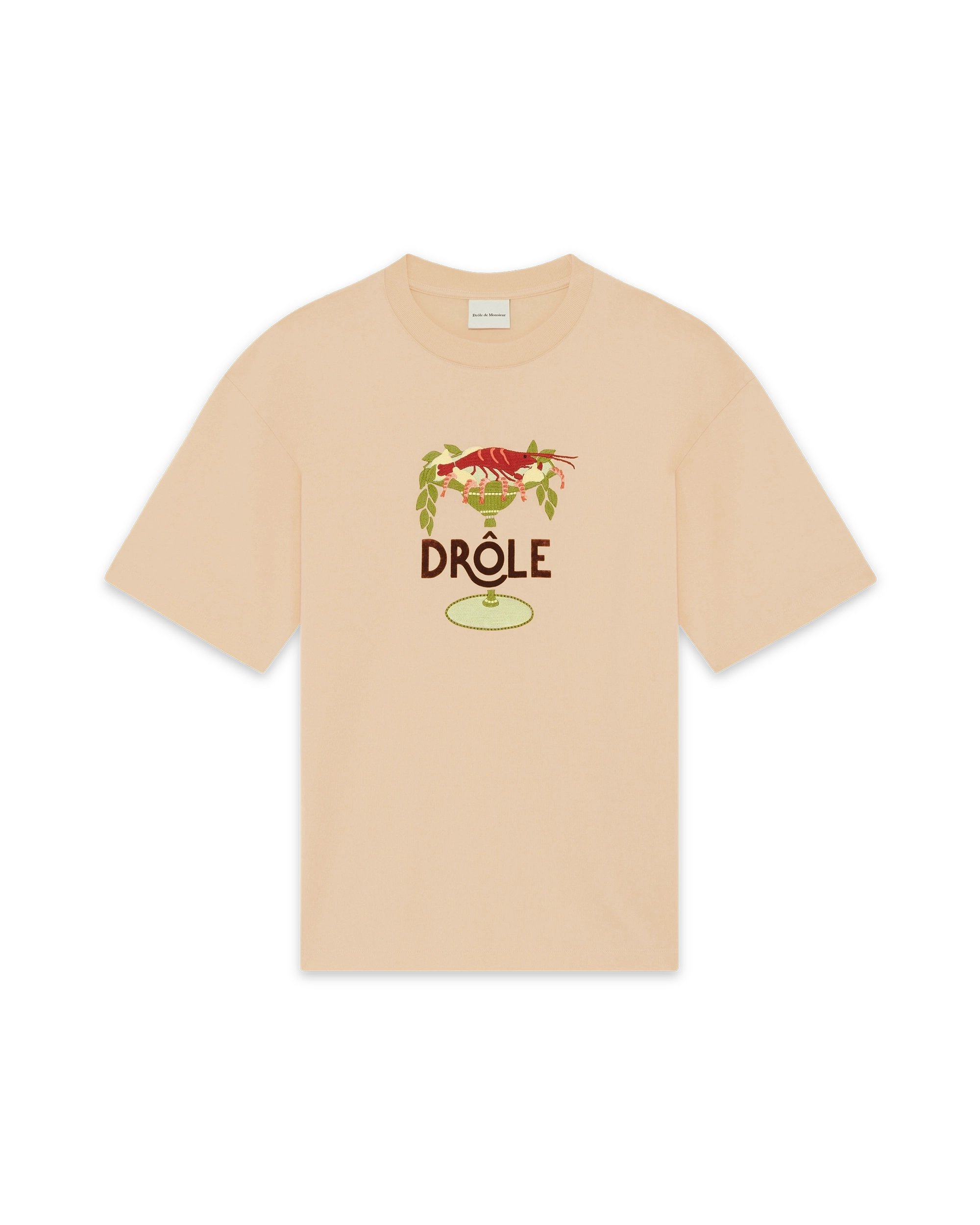Drôle De Monsieur T-Shirt Lobster Cup T-Shirt Beige Baumwolle