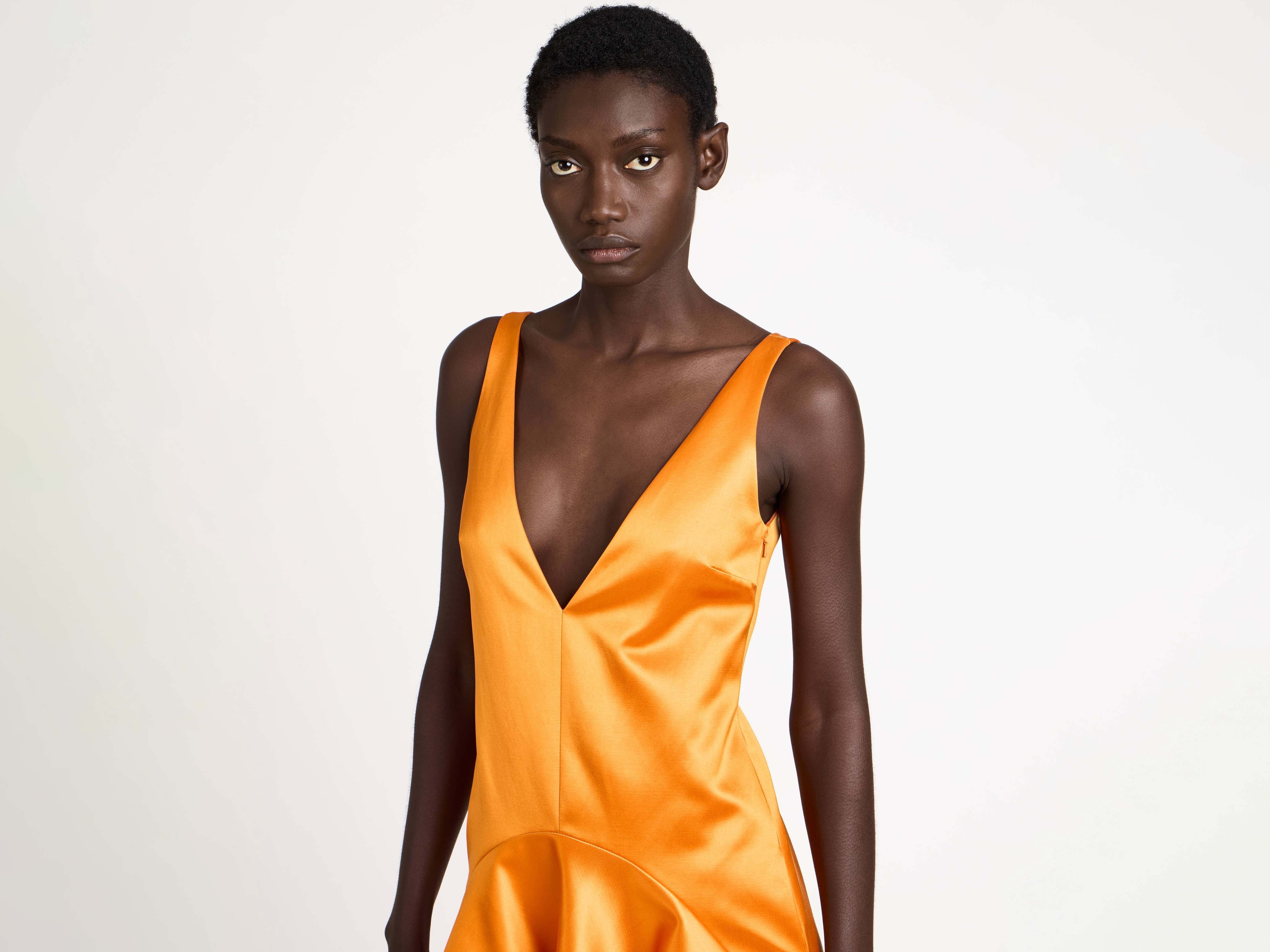 J.W.Anderson Draped Skirt Dress Satsuma Satin Damen