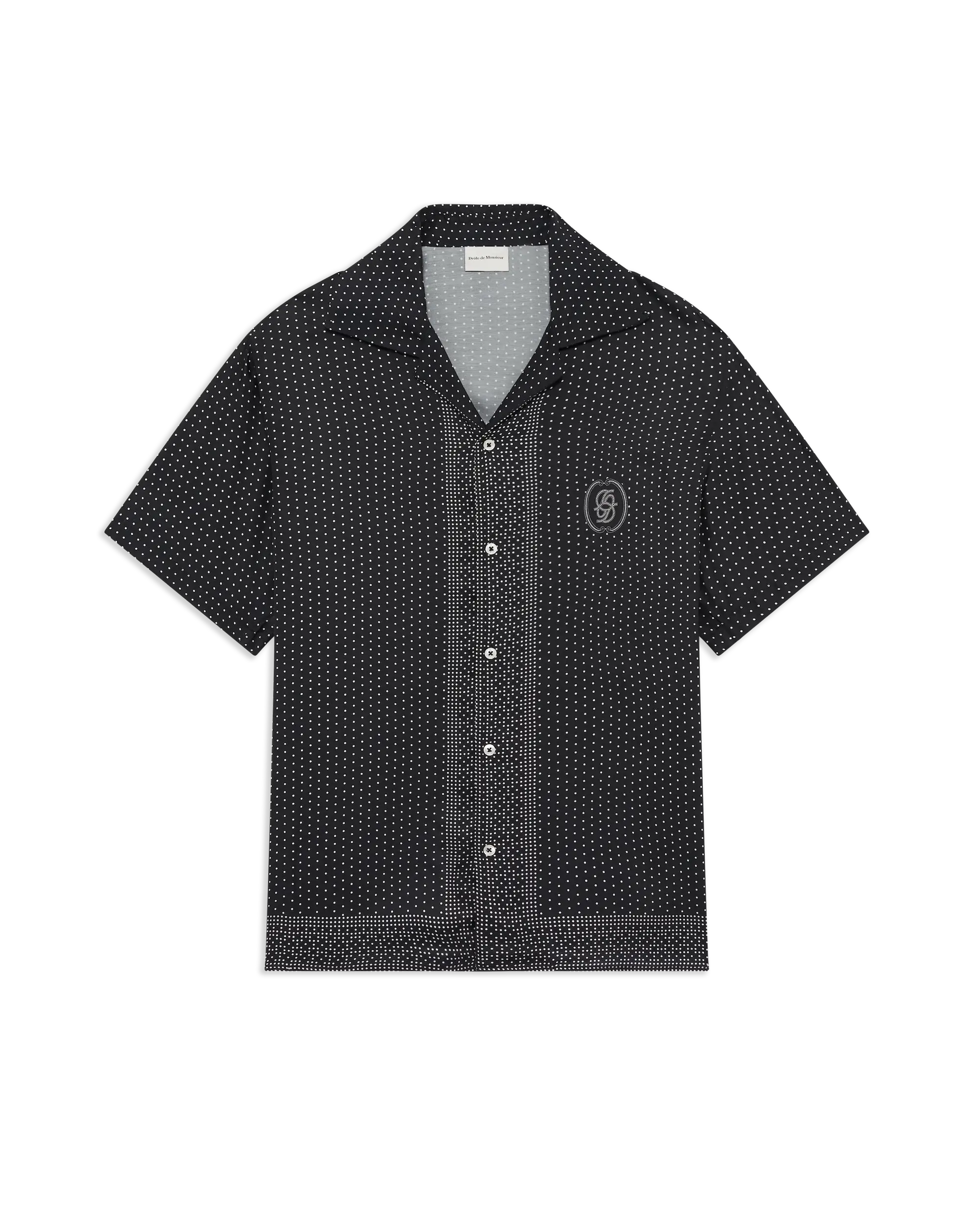 Drôle De Monsieur Notcha Short Sleeve Shirt Dots schwarz