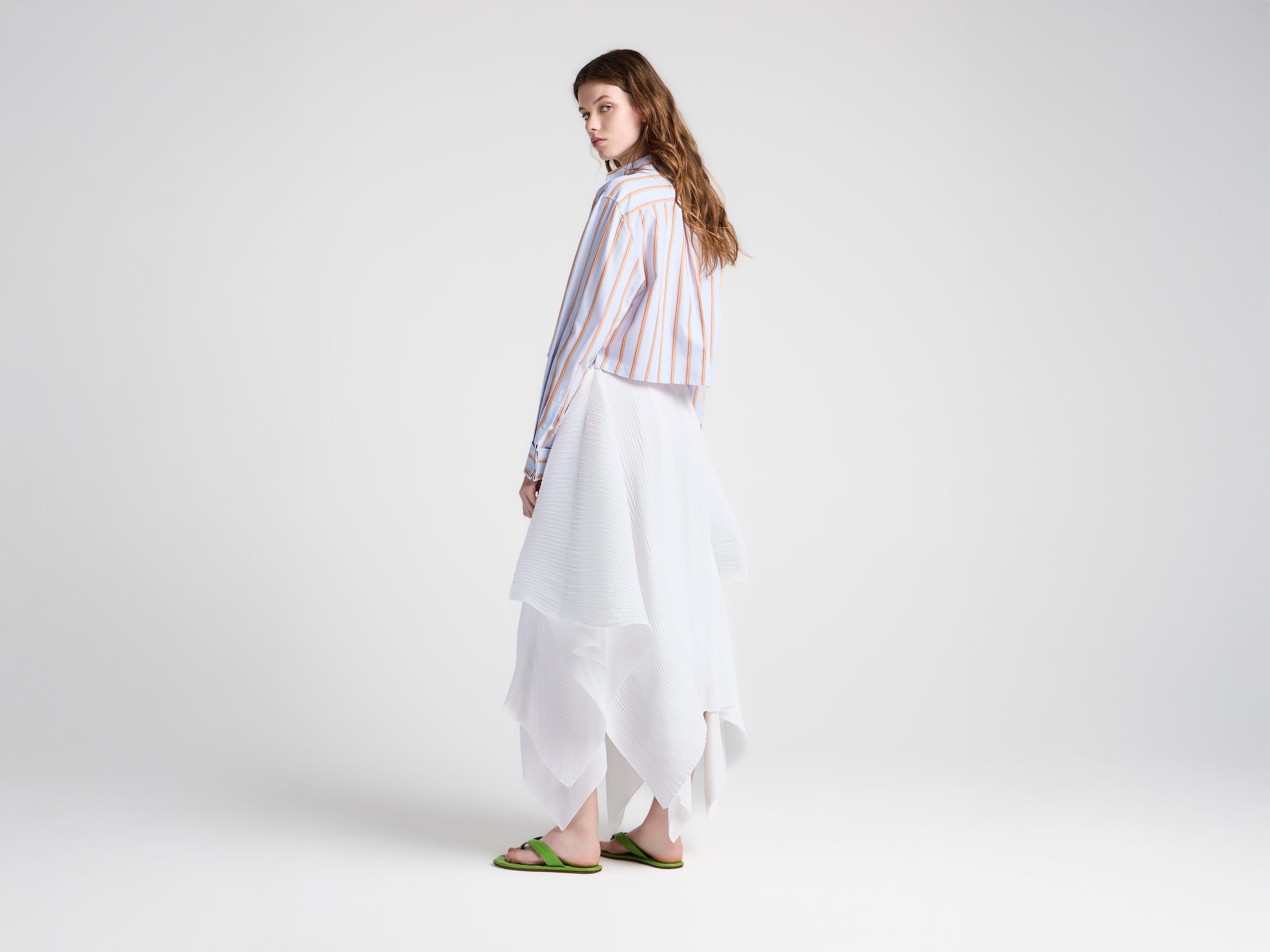 J.W. Anderson Pleated Skirt Rock Weiß Plissee Asymmetrisch