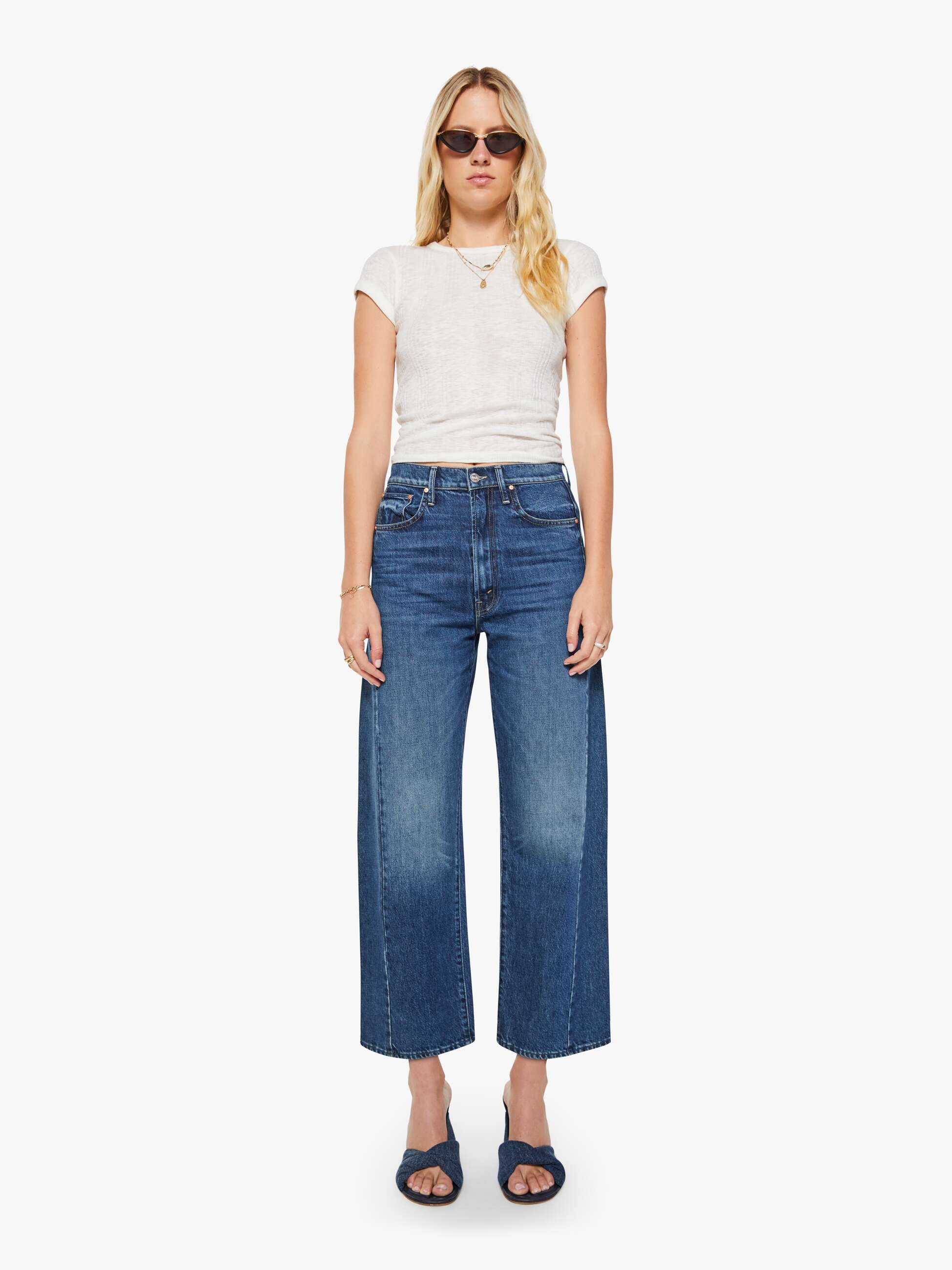 Mother Denim The Half-Pipe Ankle Jeans Dunkelblau Did You Bring