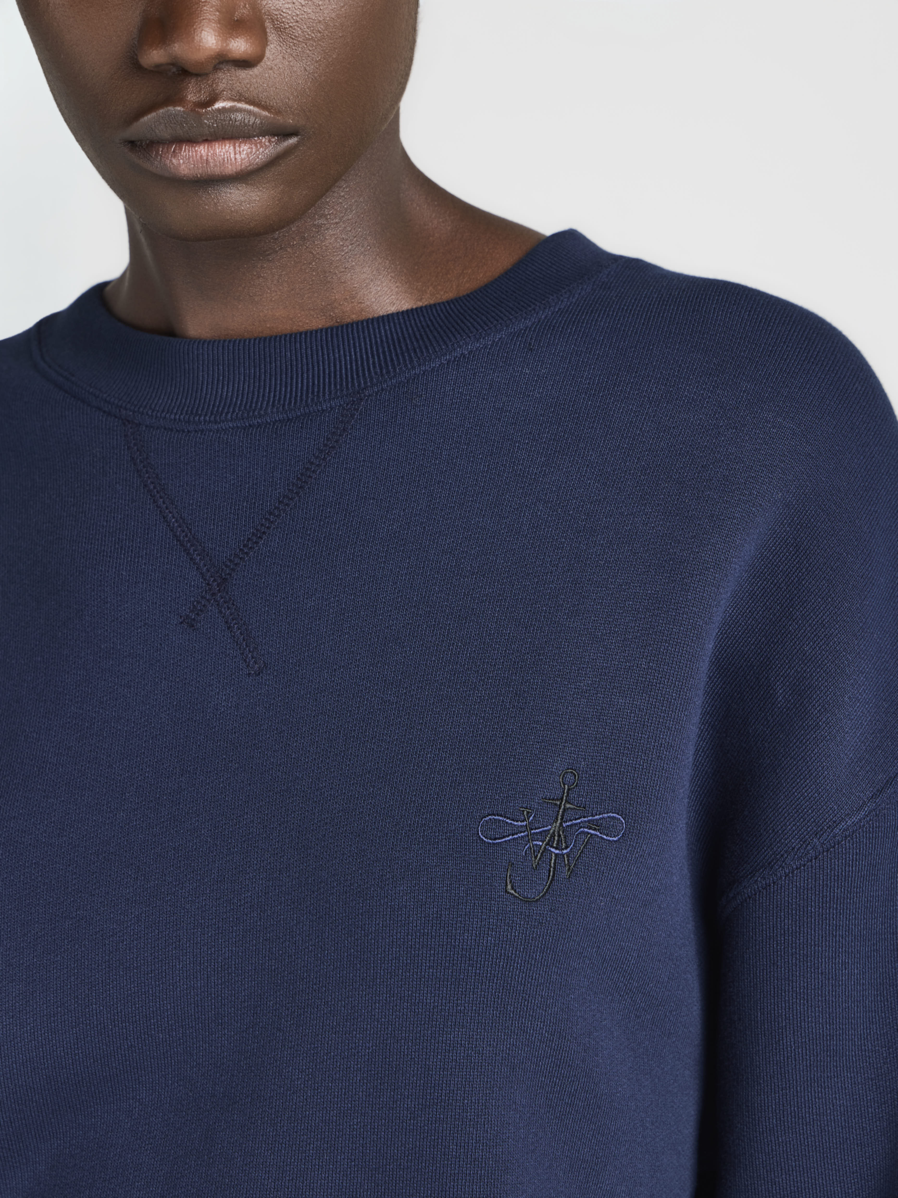 J.W. Anderson Ribbon Anchor Sweatshirt Navy Damen