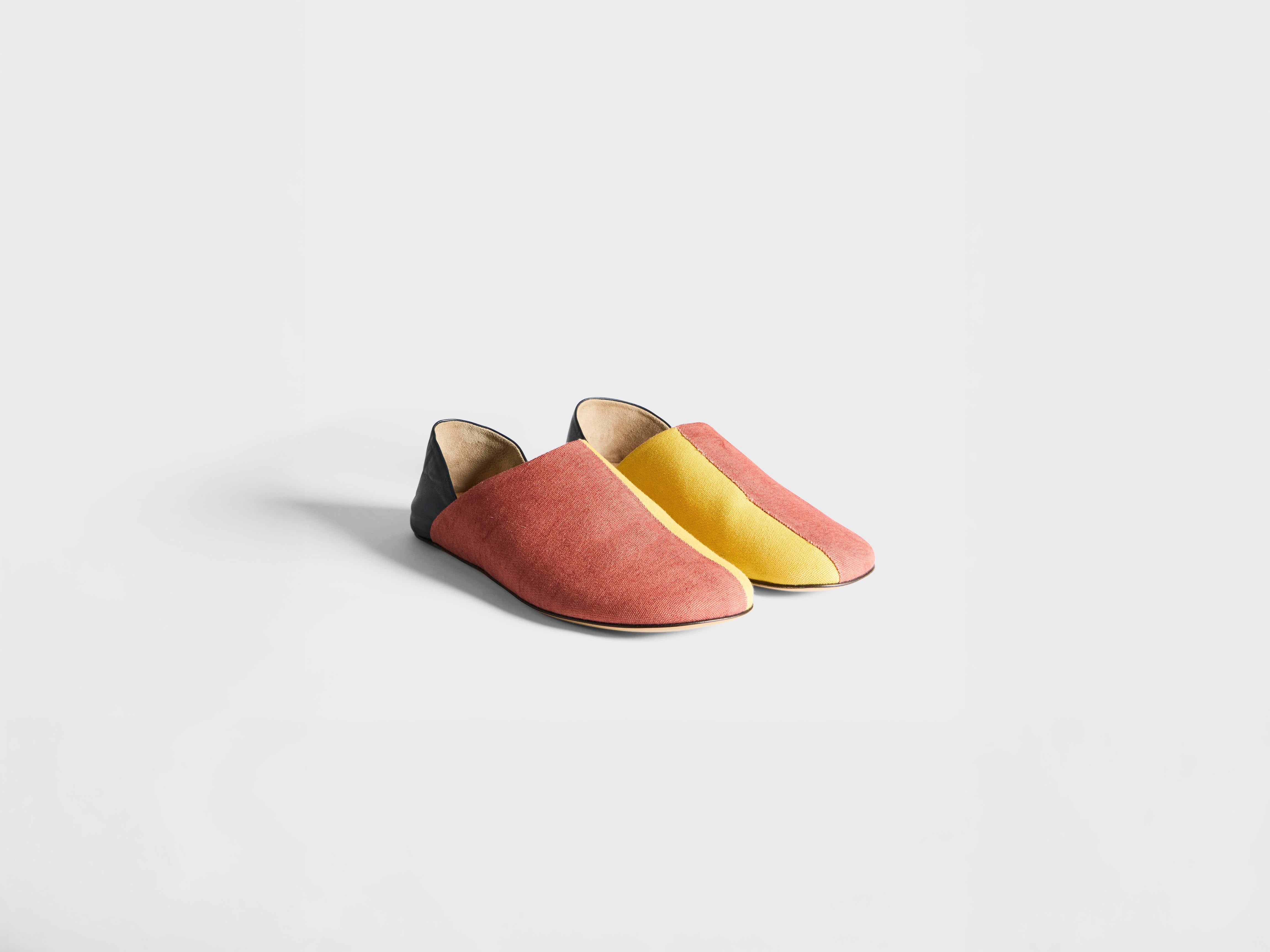 J.W.Anderson Slipper Mules Herren Rust Multi Canvas Leder