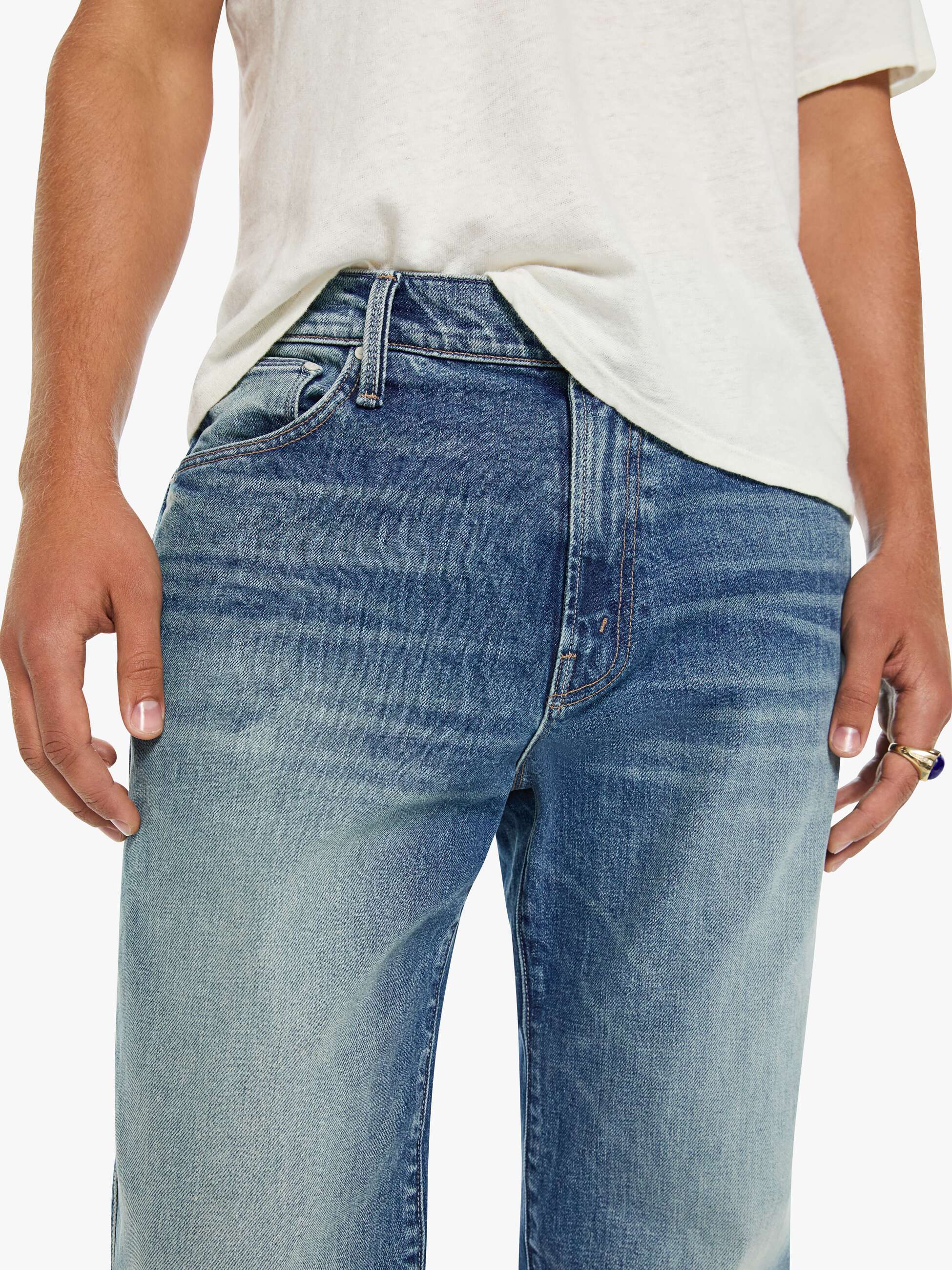 Mother The Bronco Rub Some Dirt On It Jeans Mittelblau Straight