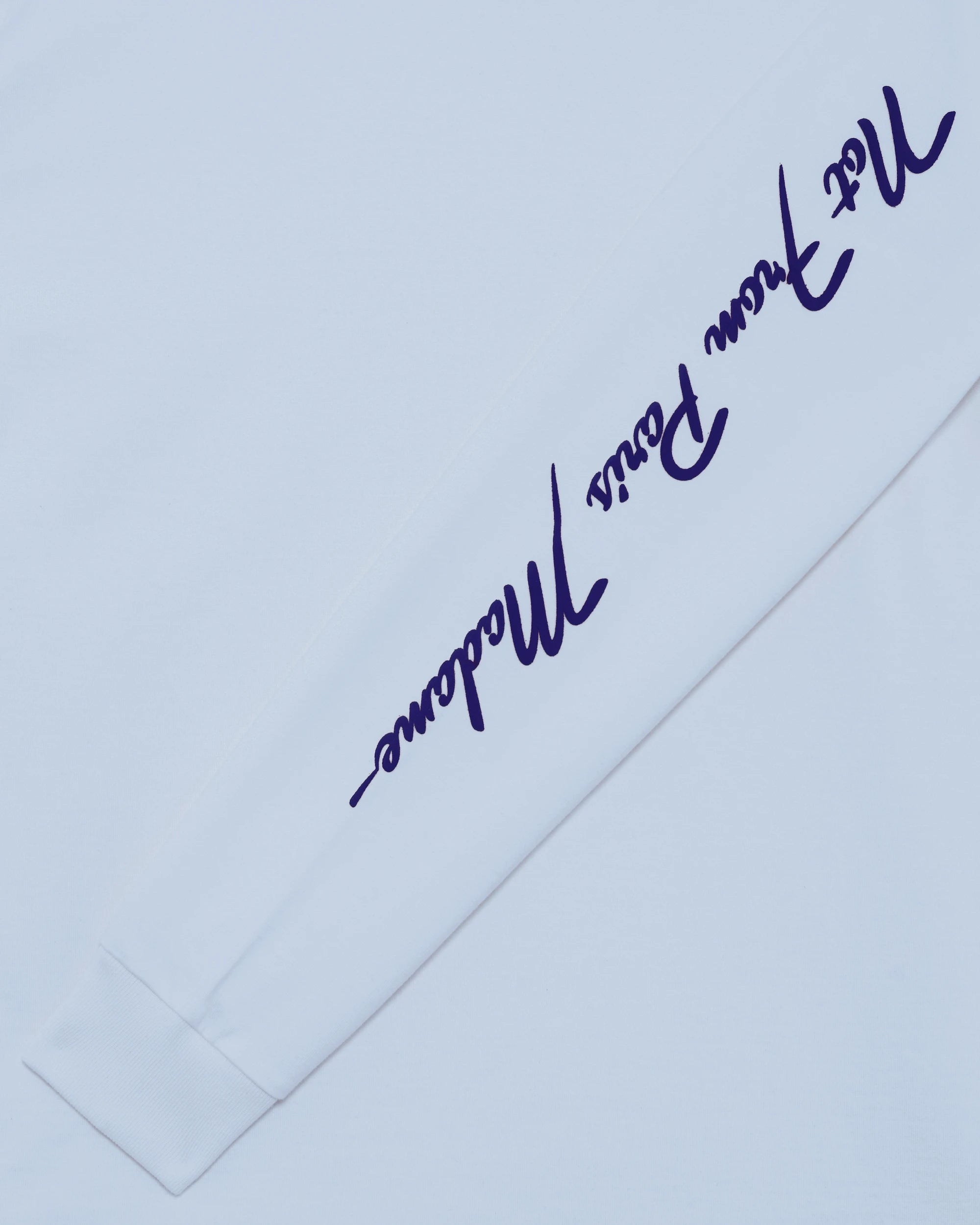 Drôle De Monsieur Slogan Longsleeve T-Shirt hellblau Baumwolle