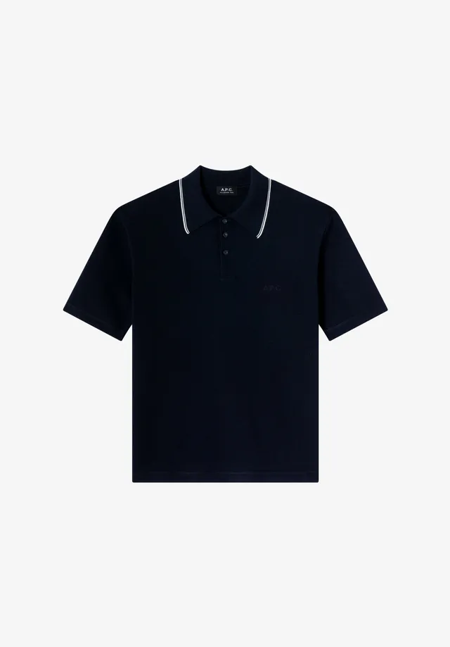 A.P.C. Polohemd Paspelkragen Poloshirt Marineblau M