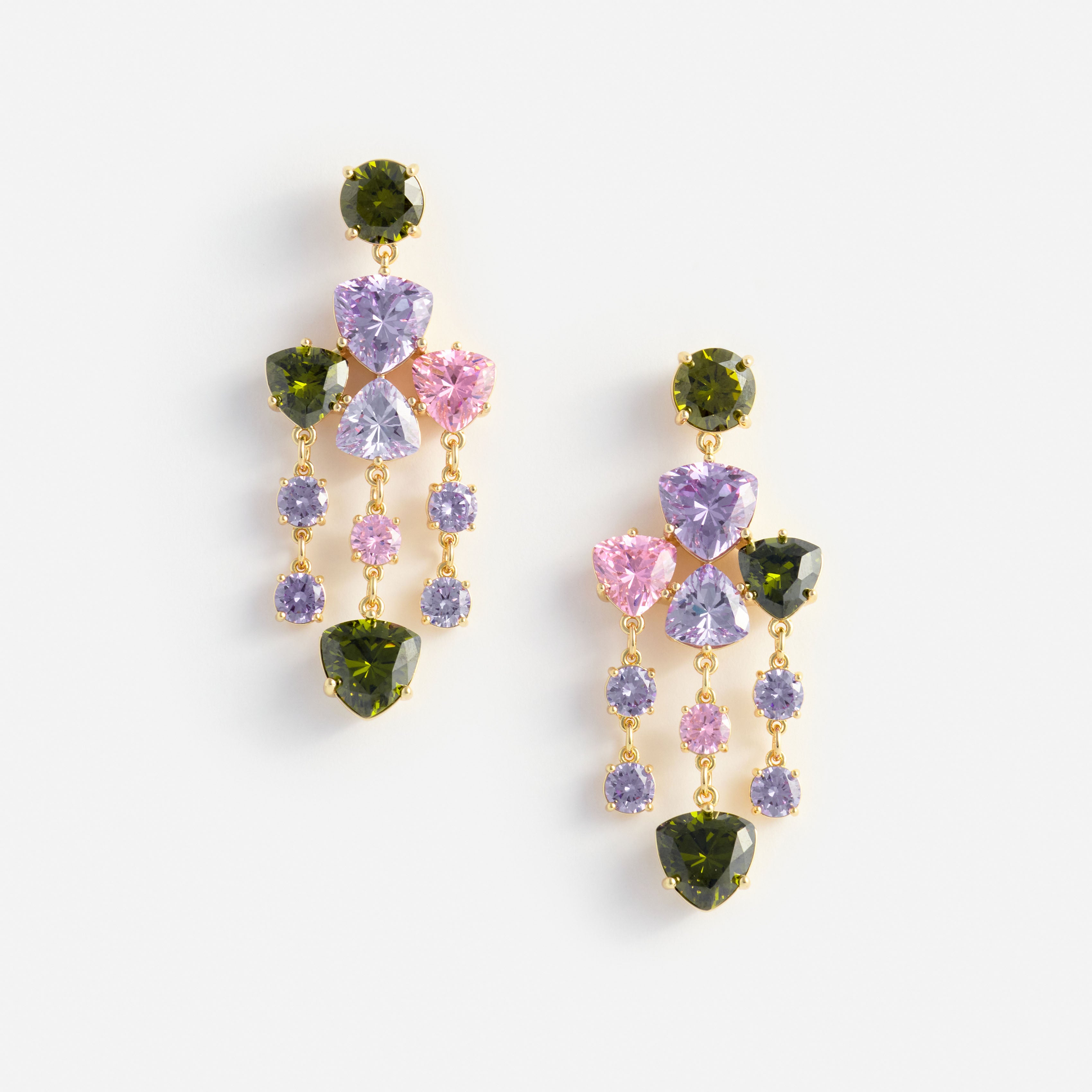 Self Portrait Multi Crystal Droplet Ohrringe Bunt One Size Kristall