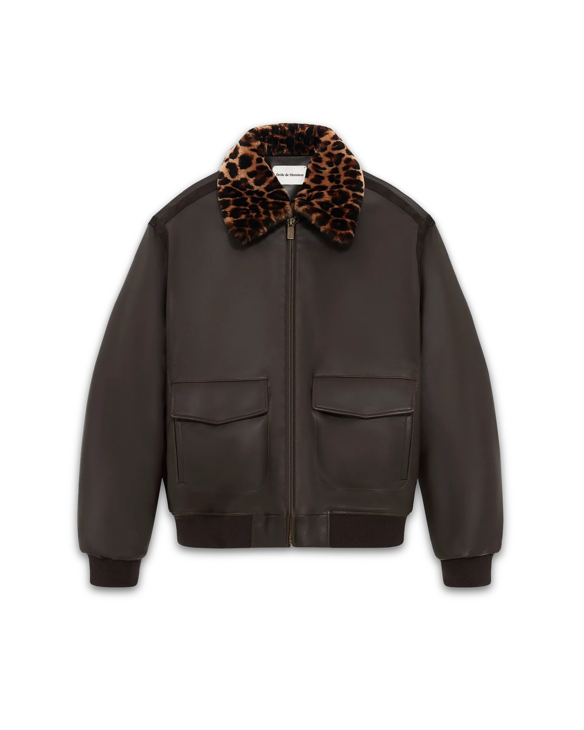 Drôle De Monsieur Le Blouson Aviateur Lederjacke Dunkelbraun
