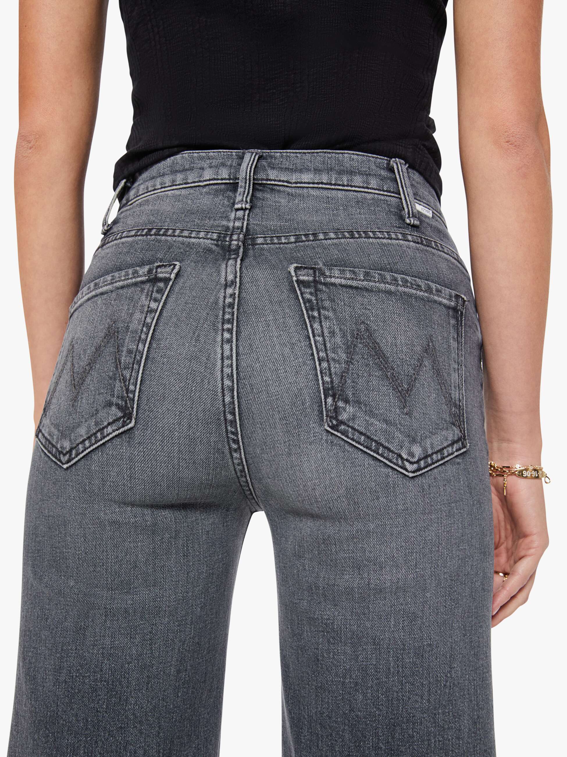 Mother Hustler Roller Sneak Jeans Outta Sight High Rise