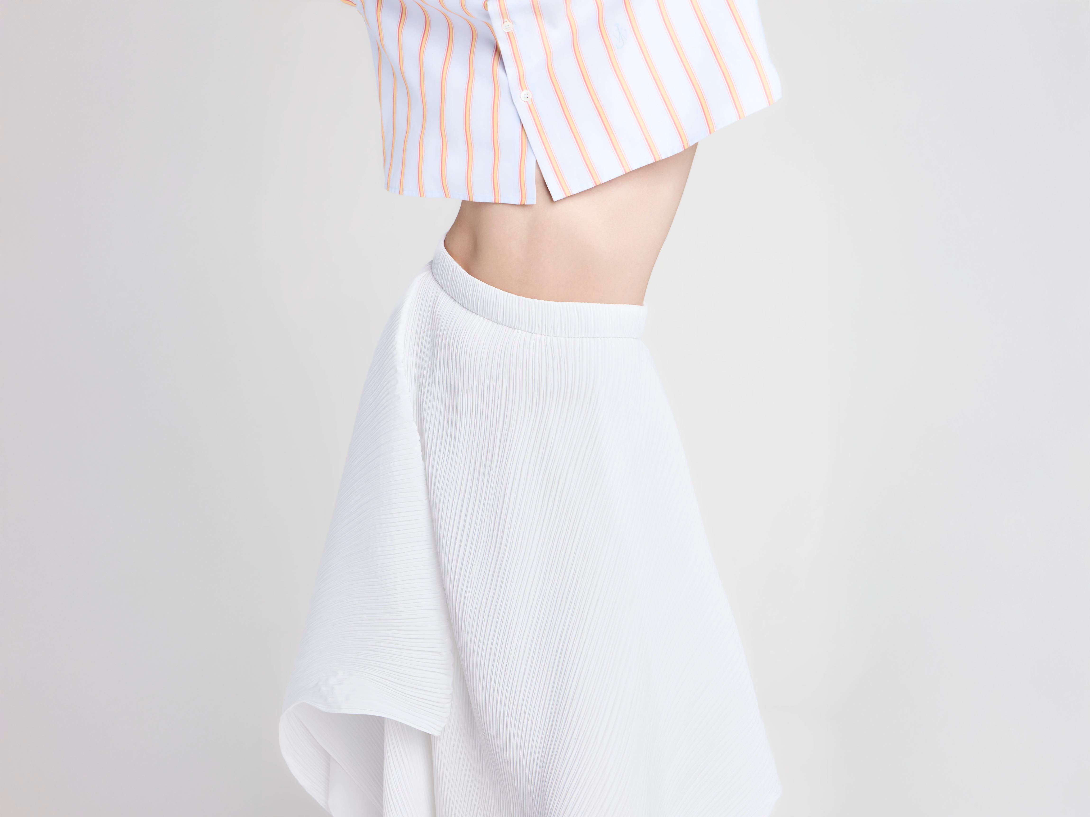 J.W. Anderson Pleated Skirt Rock Weiß Plissee Asymmetrisch