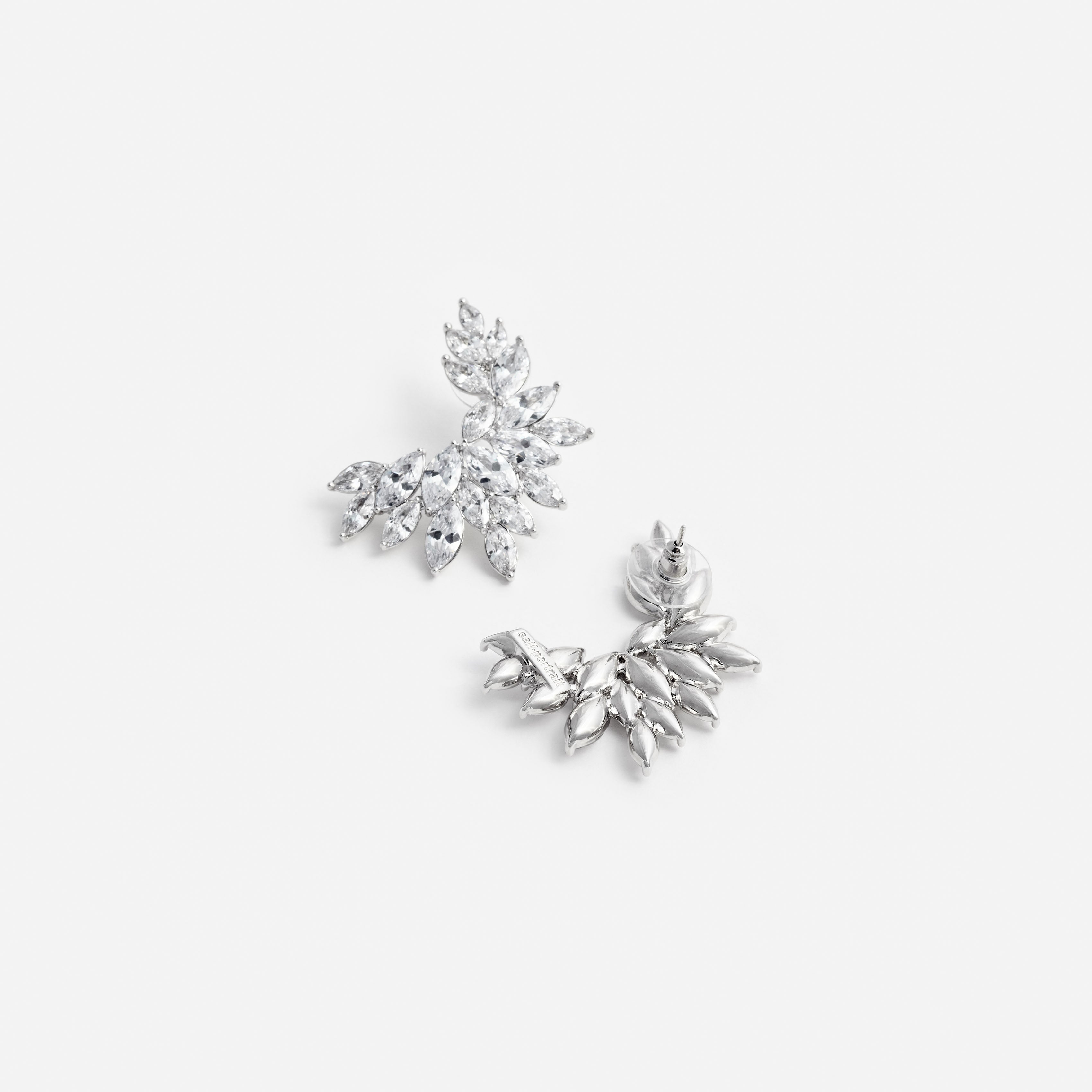 Self Portrait Crystal Cuff Ohrringe Silber Strass