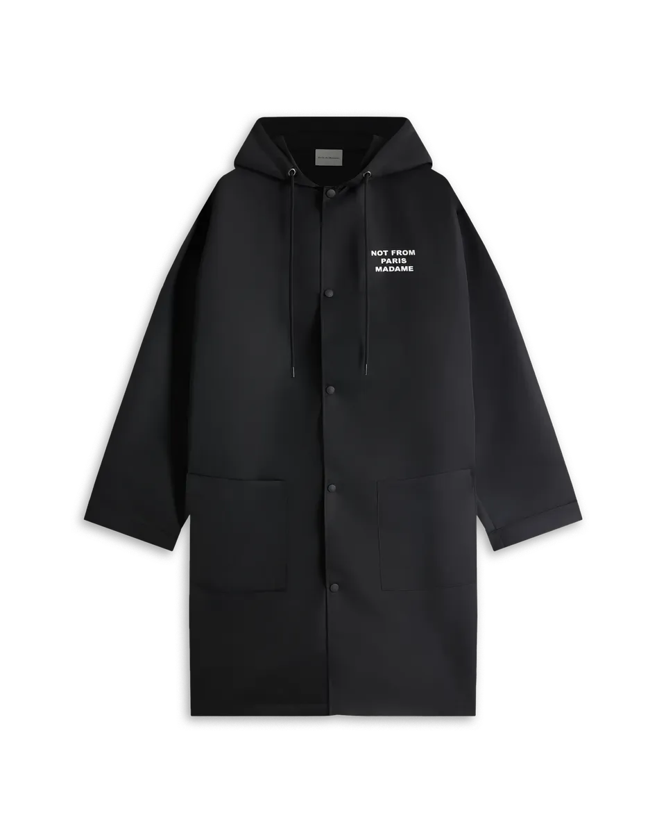 Drôle De Monsieur La Parka Slogan Parka Schwarz Nylon