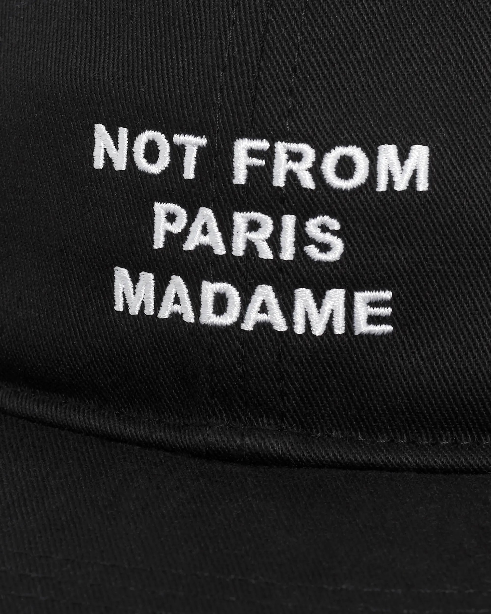 Drôle De Monsieur Slogan Cap Schwarz Baumwolle Not From Paris