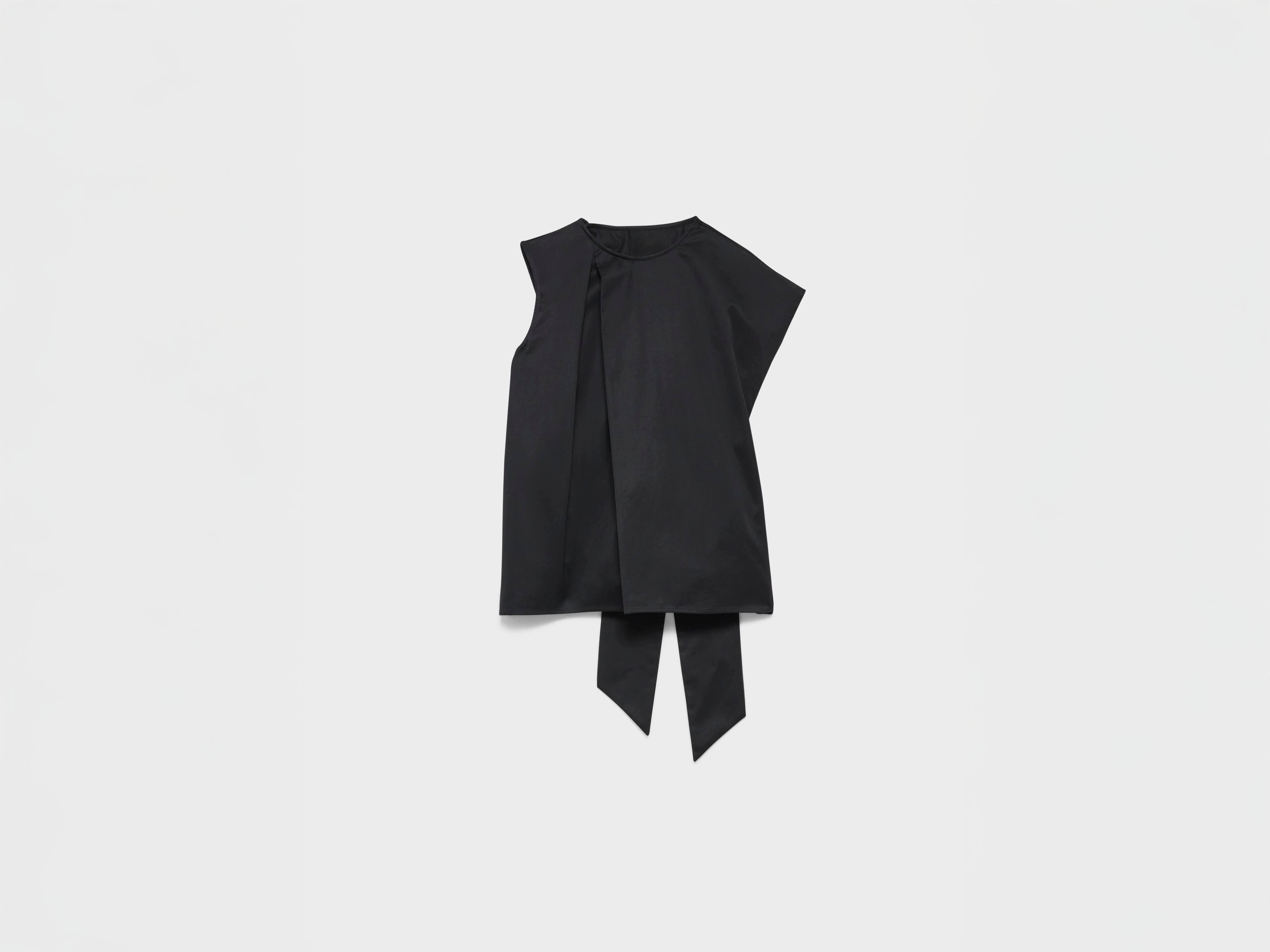 J.W. Anderson Sculptural Sleeveless Top Schwarz Satin