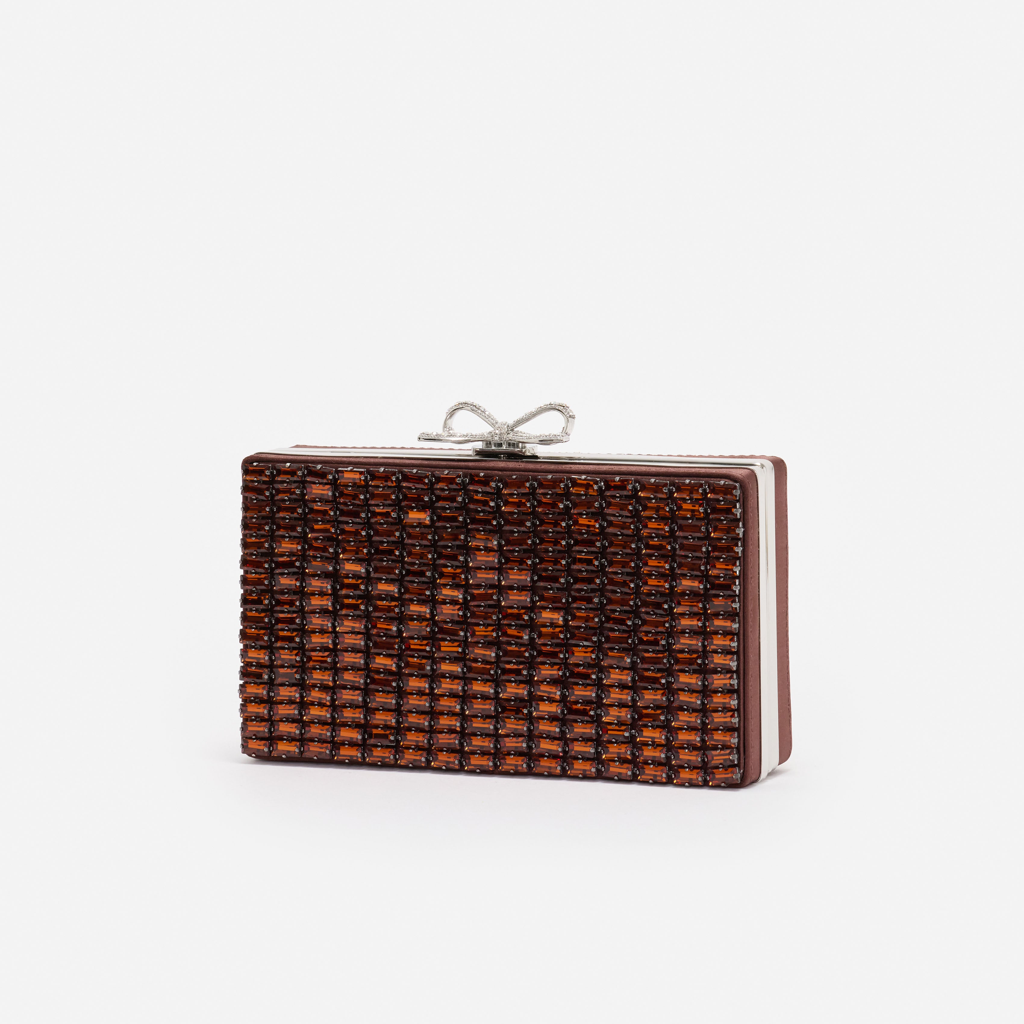 Self Portrait Brown Chainmail Clutch Clutch Braun Mini