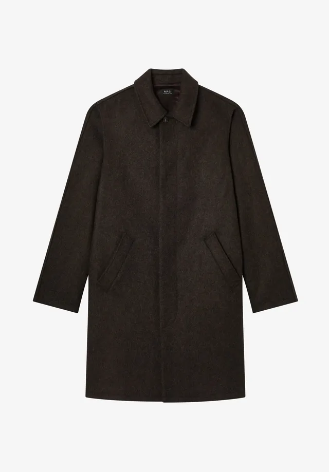 A.P.C. Mac Wollmantel braun meliert L