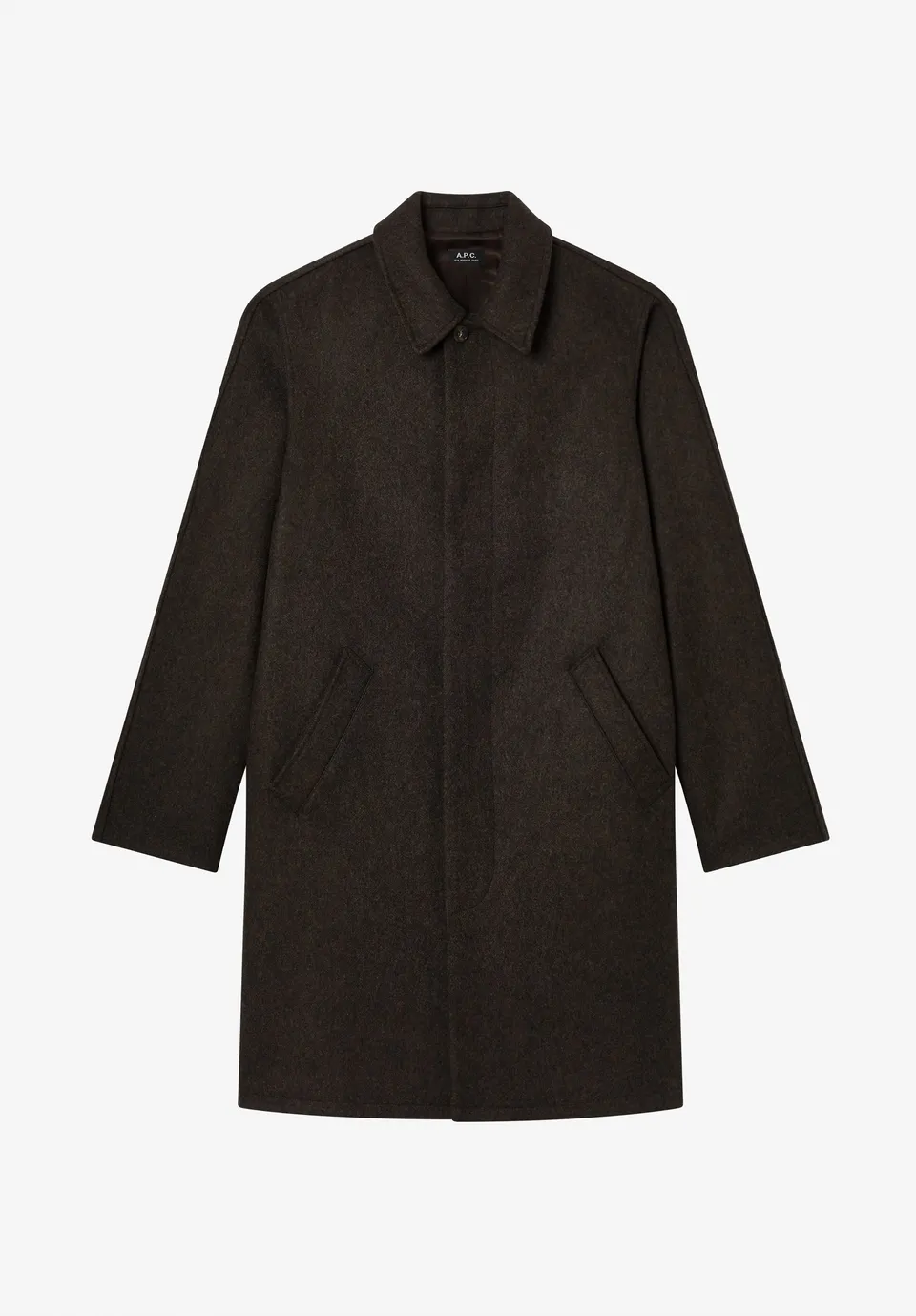 A.P.C. Mac Wollmantel braun meliert L