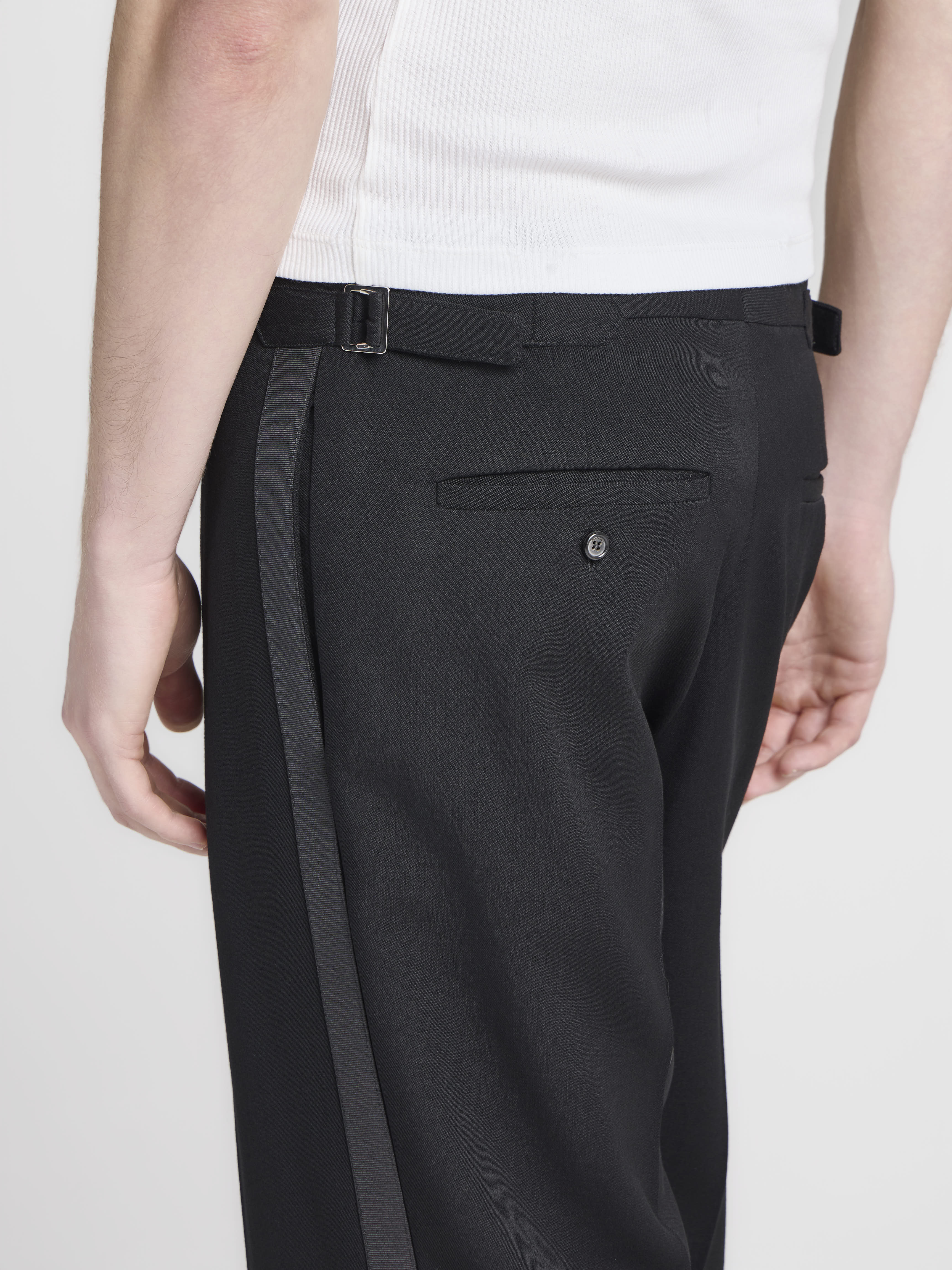 J.W.Anderson Tailored Tuxedo Hose Schwarz Seide Herren