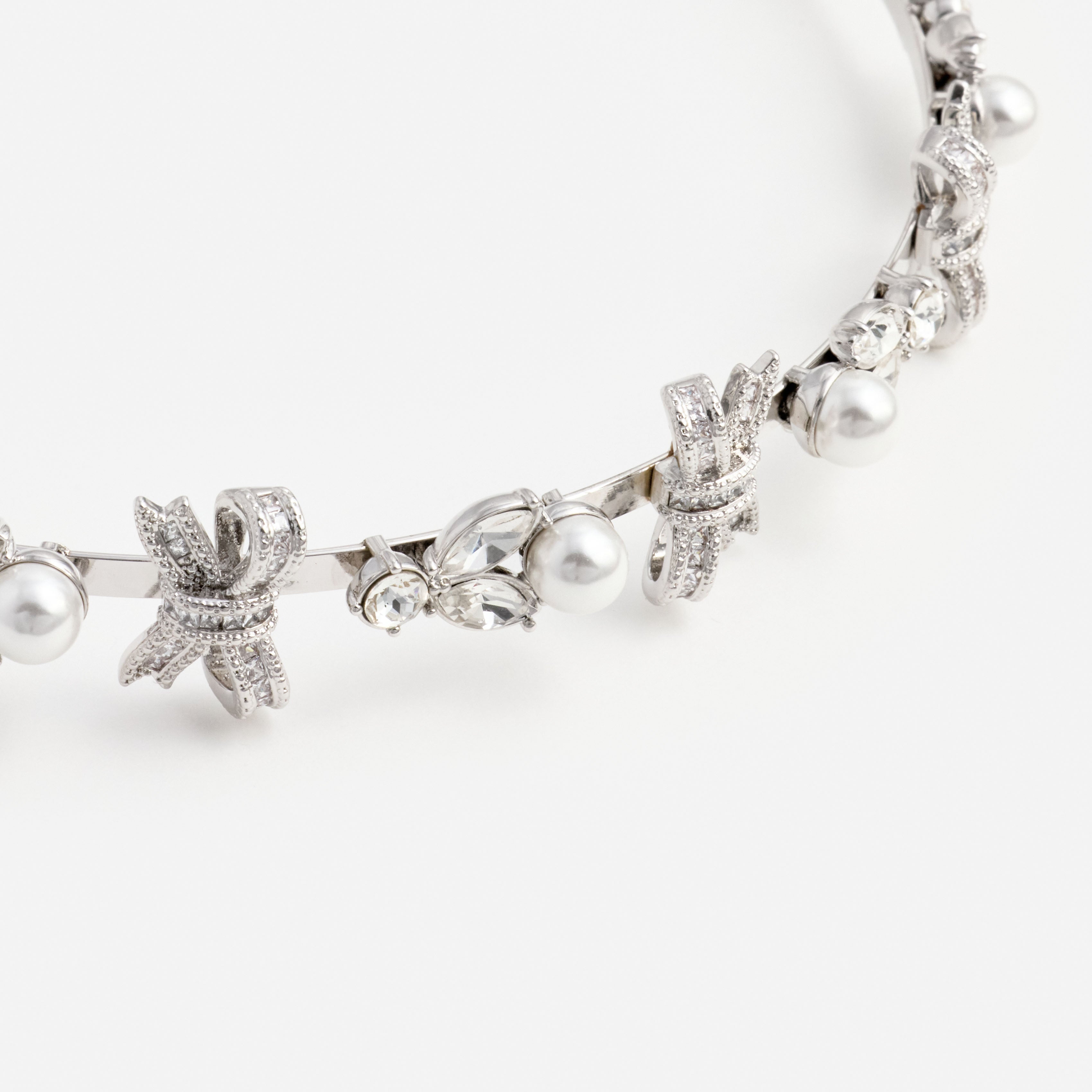 Self Portrait Crystal Bow Headband Haarreif One Size Satin