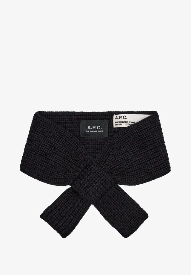 A.P.C. Schal Merinowolle Wollschal TU Rippenstrick