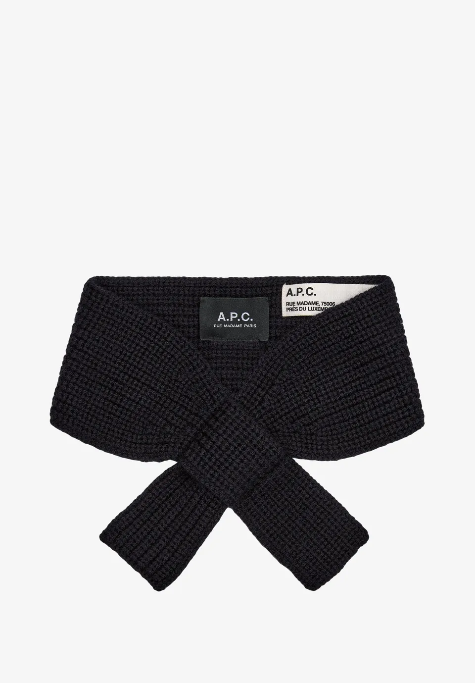 A.P.C. Schal Merinowolle Wollschal TU Rippenstrick