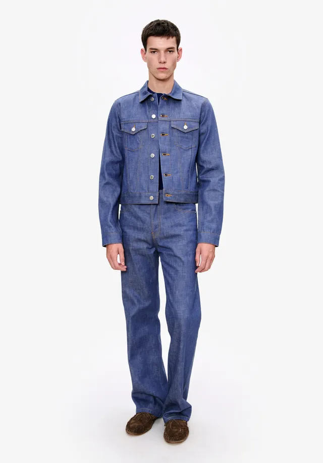 A.P.C. Lenny Jacke Kurz Blau Brusttaschen