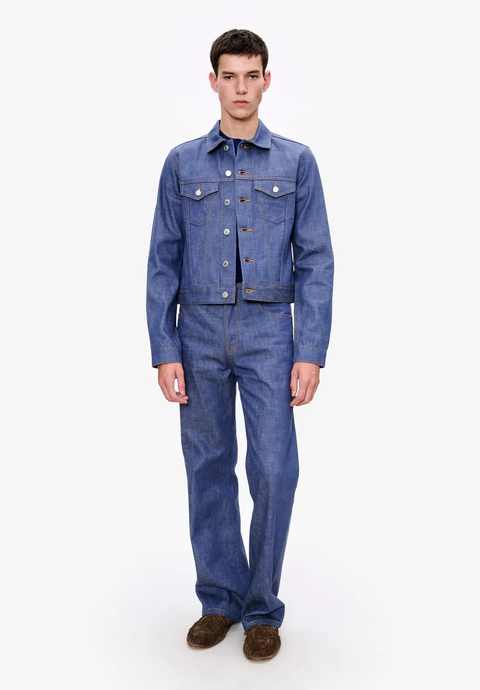 A.P.C. Lenny Jacke Kurz Blau Brusttaschen