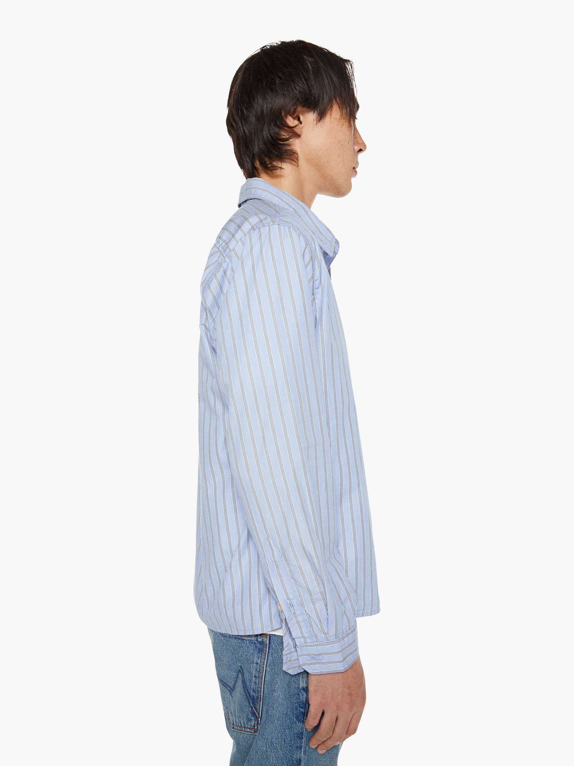 Mother Shirts Back To Square One Hemd Pop hellblau gestreift