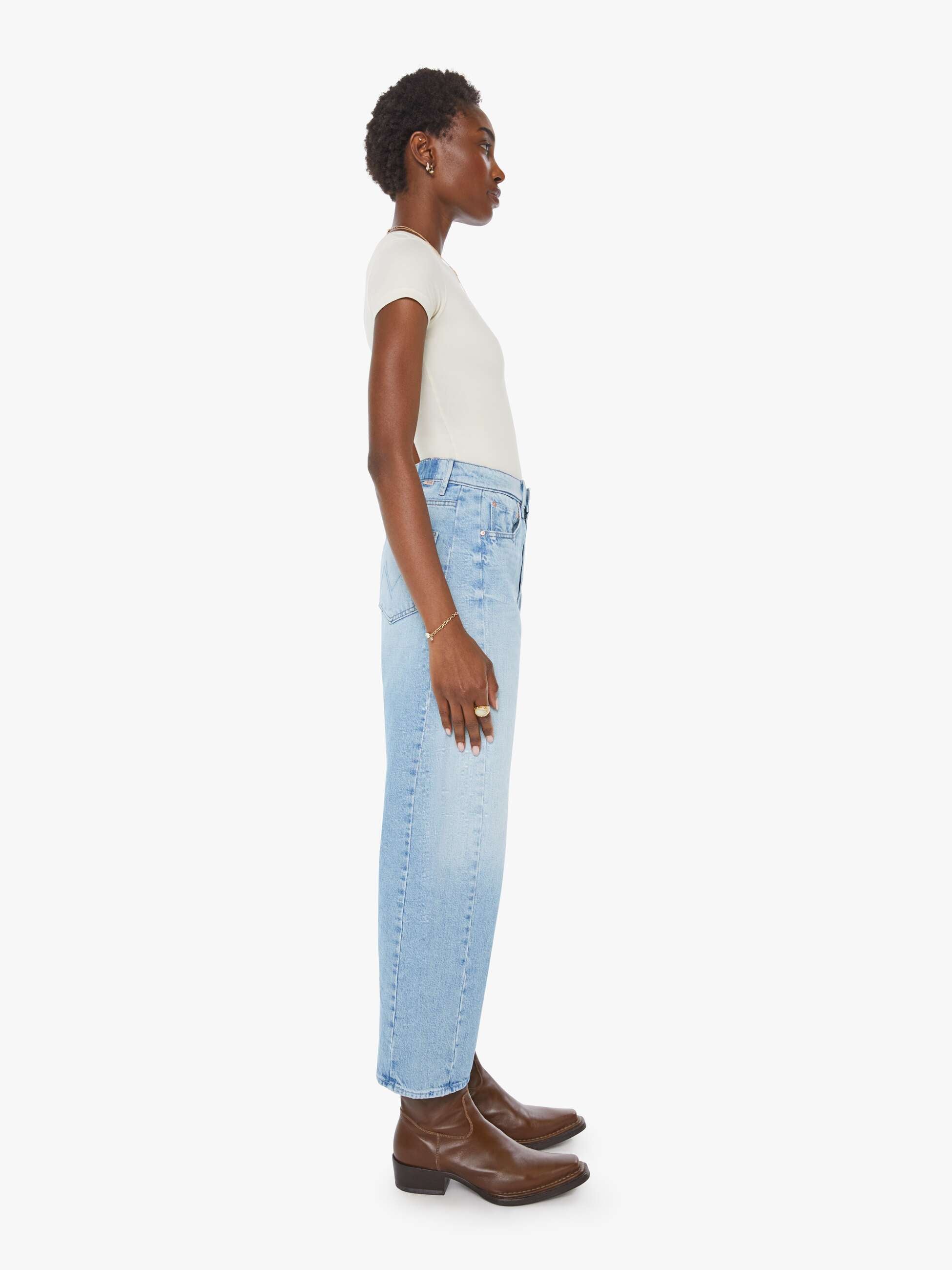 Mother The Half-Pipe Ankle Jeans This Is How I Roll hellblau