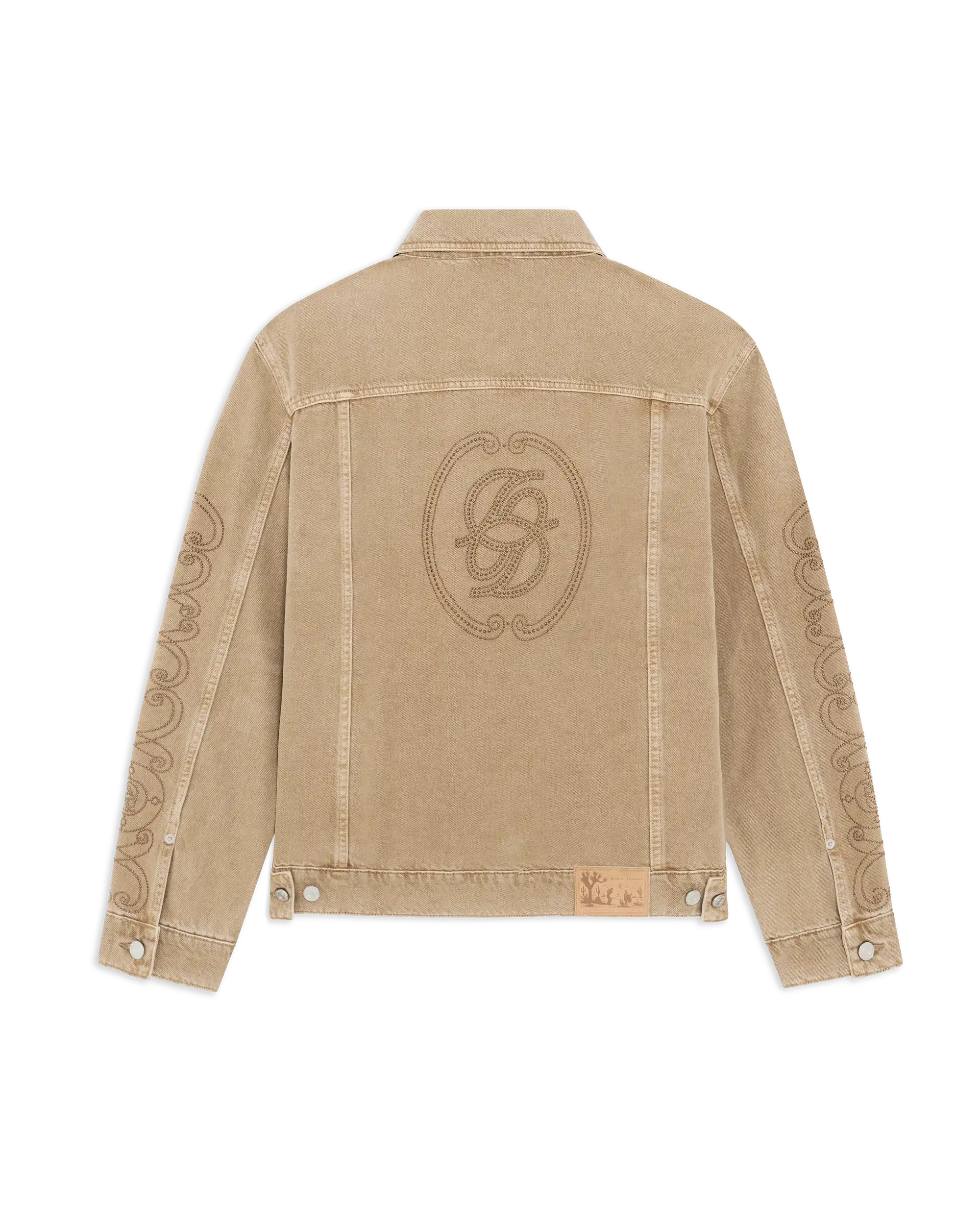 Drôle De Monsieur Denimjacke Beige Baumwolle Brusttaschen