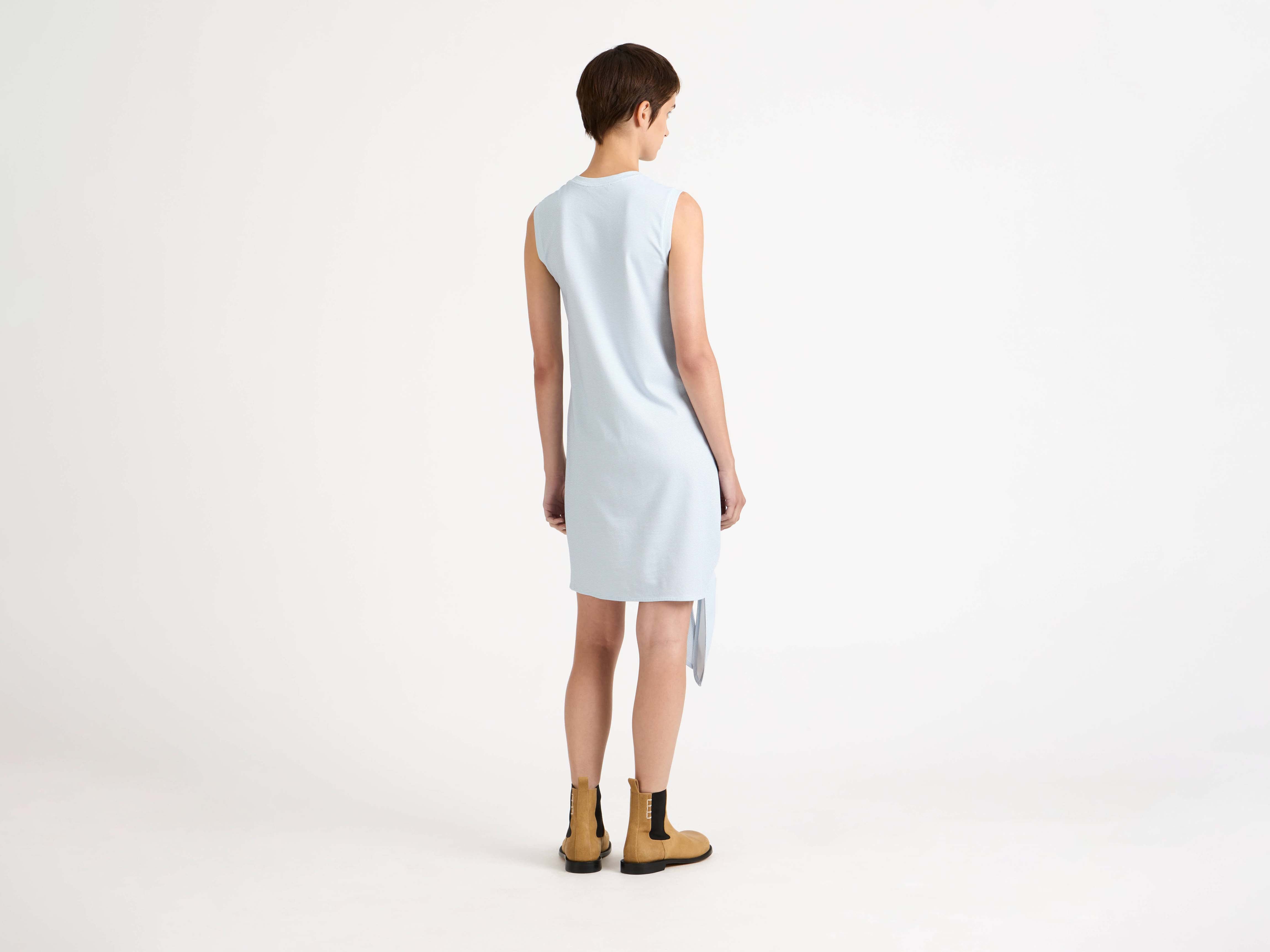 J.W.Anderson Dresses Hem Knot Dress Damen Weiß Hellblau Jersey