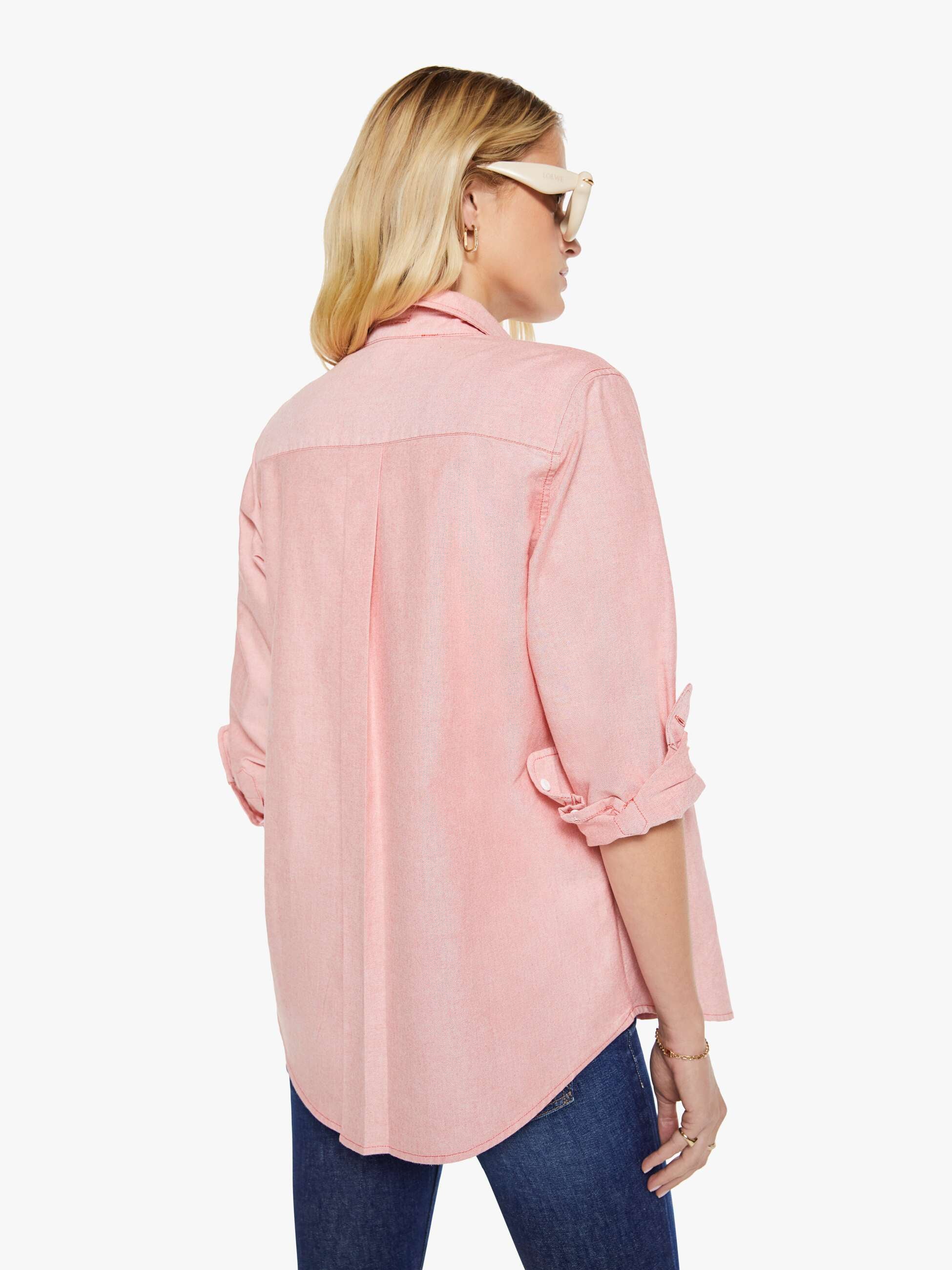 Mother The Bestie Red Bluse rot Baumwolle