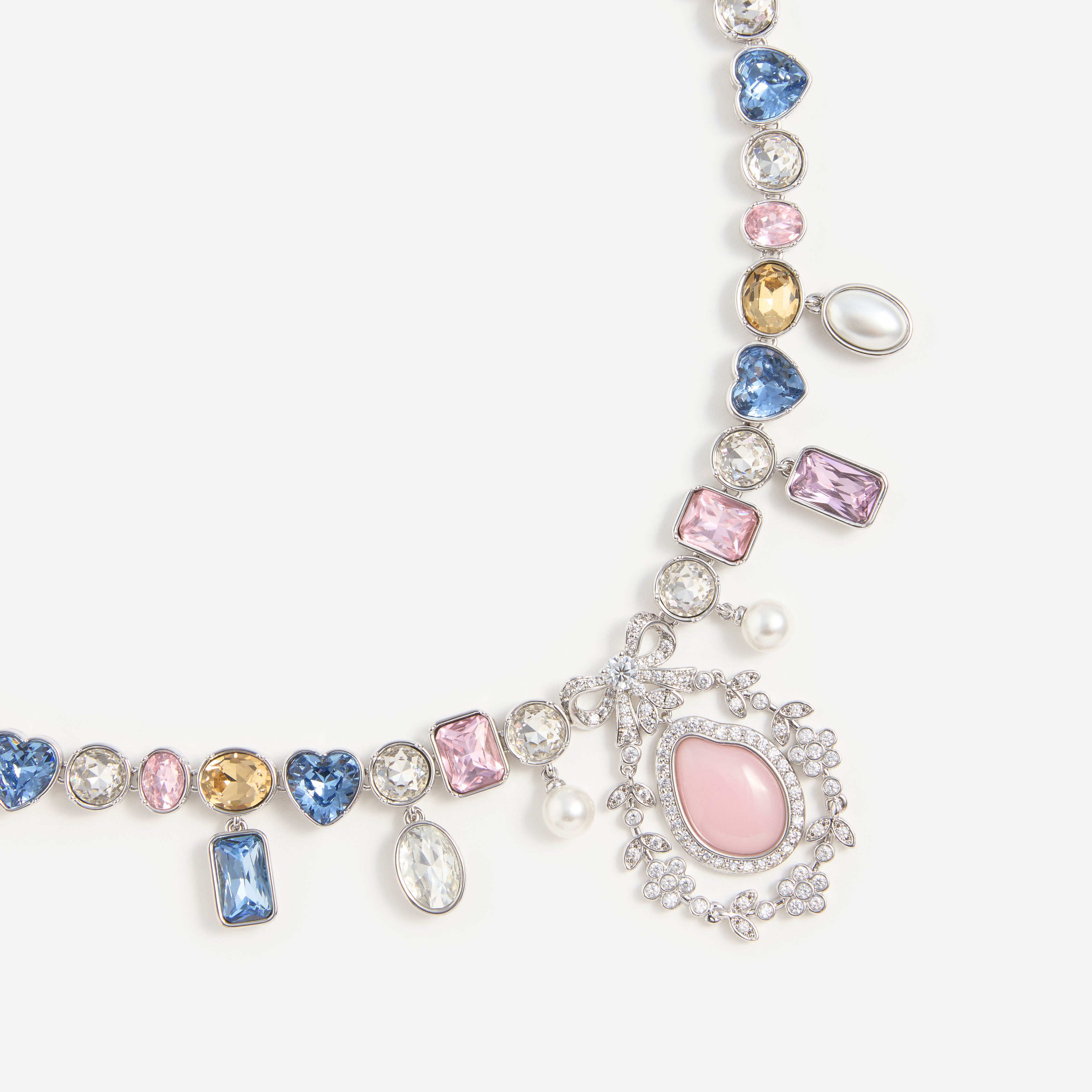 Self Portrait Crystal Bow Halskette Multi Kristall Perle